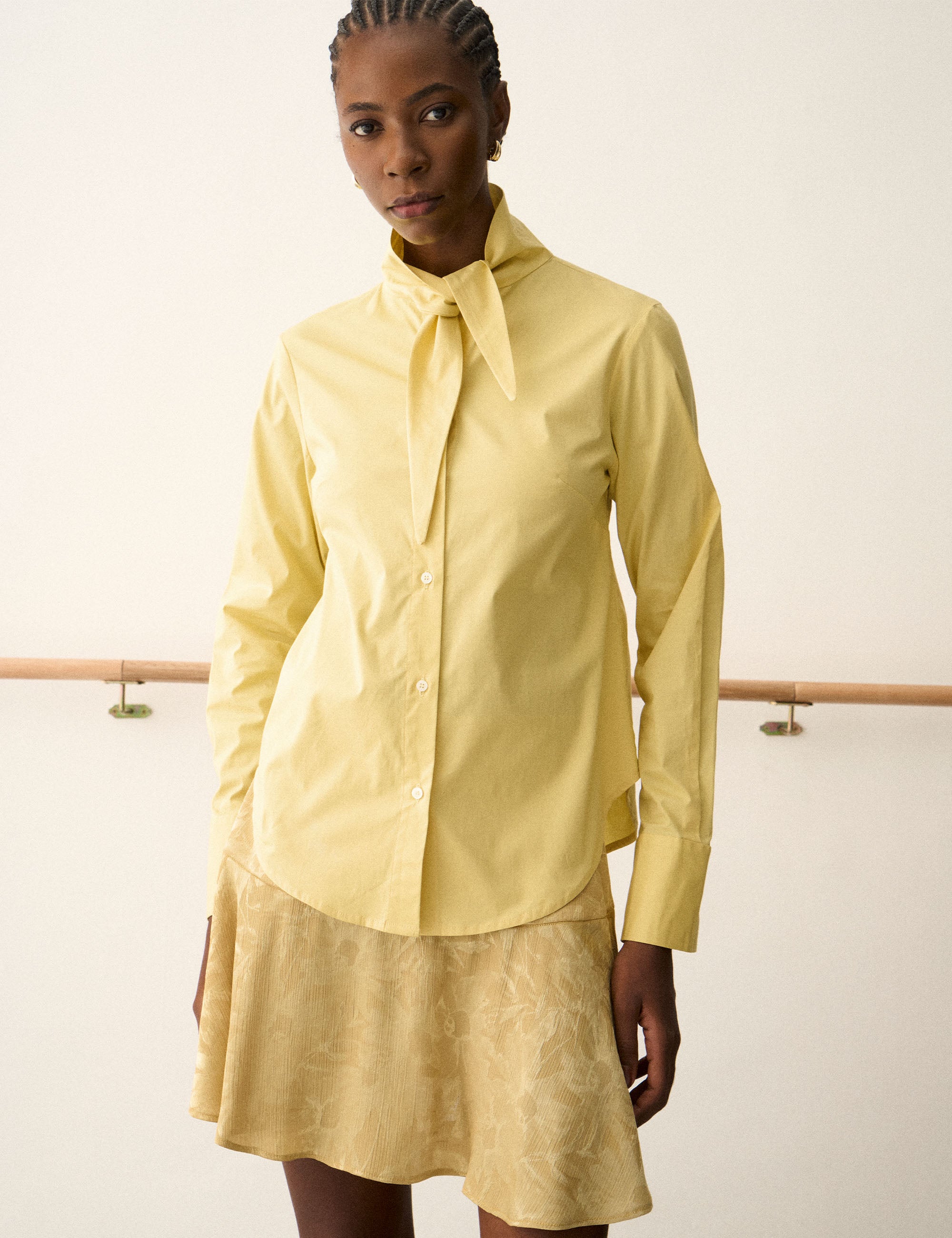 Camisa Odette Tricoline Amarelo