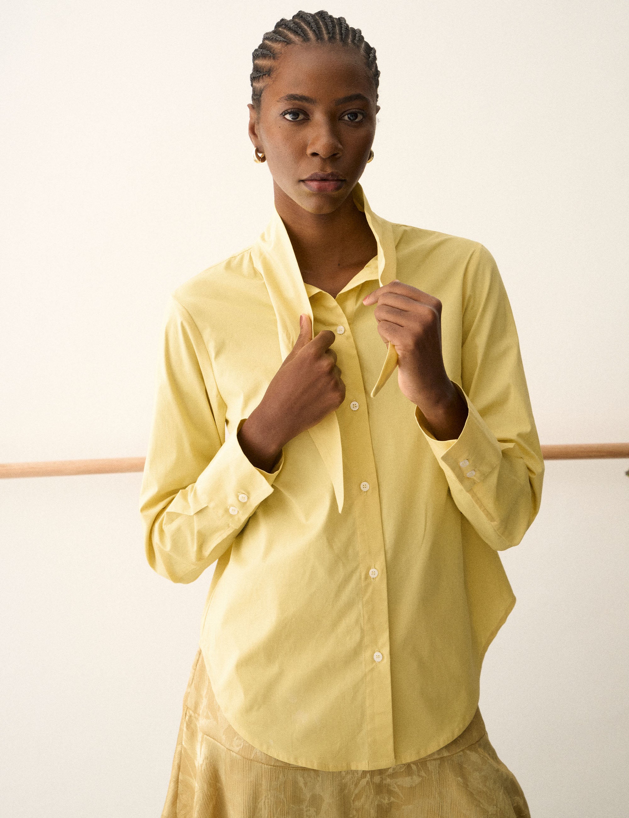 Camisa Odette Tricoline Amarelo