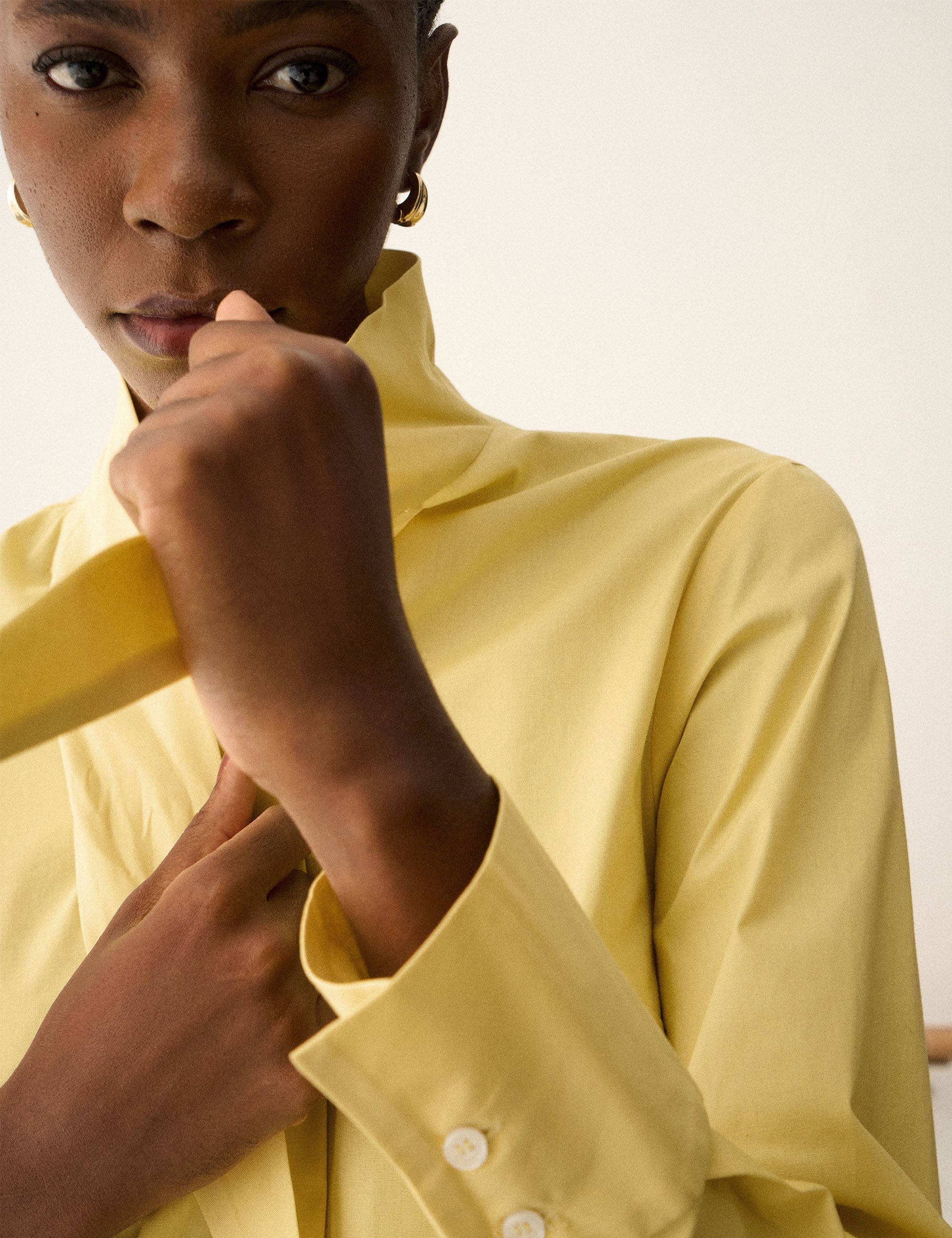 Camisa Odette Tricoline Amarelo