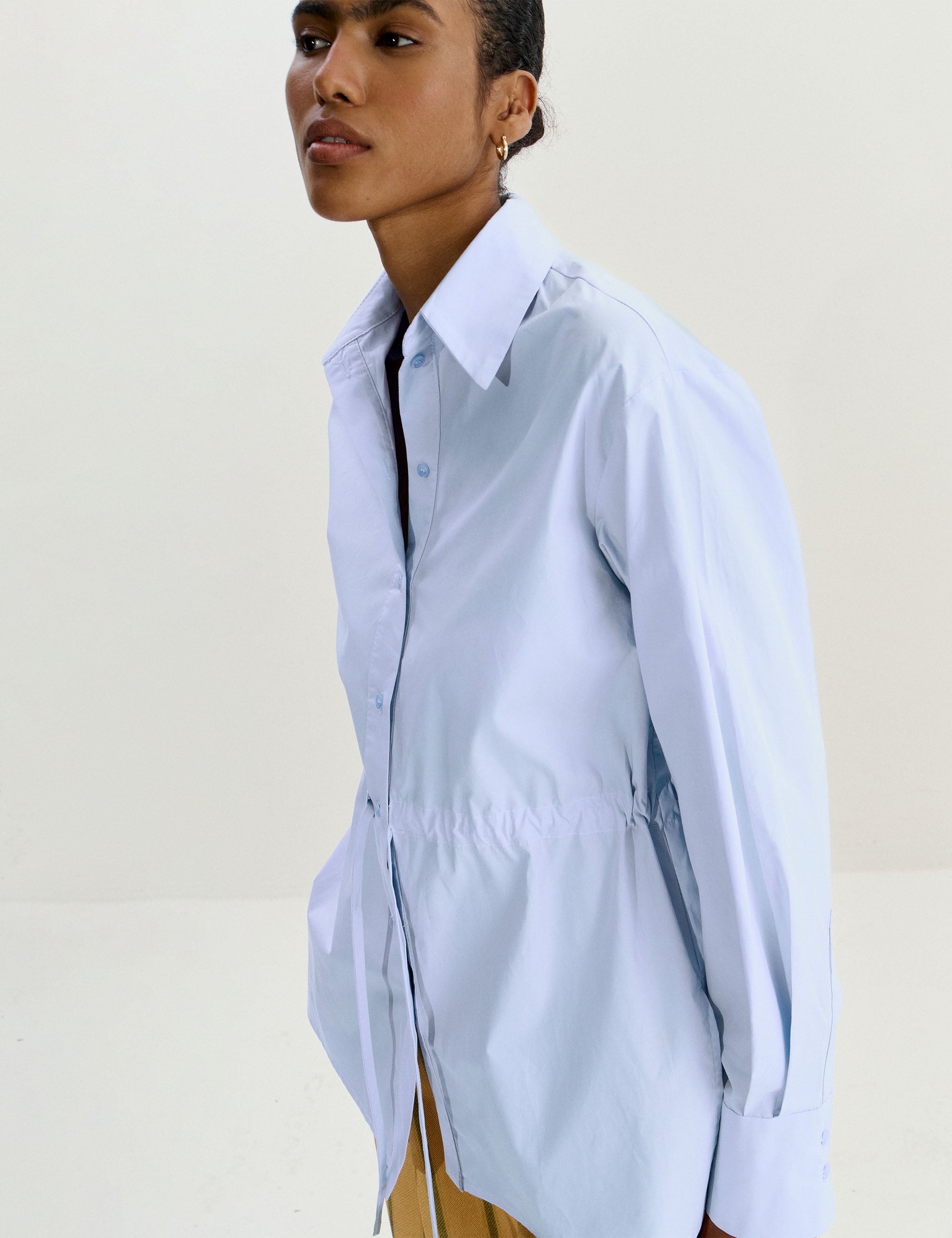 Camisa Paola Tricoline Azul