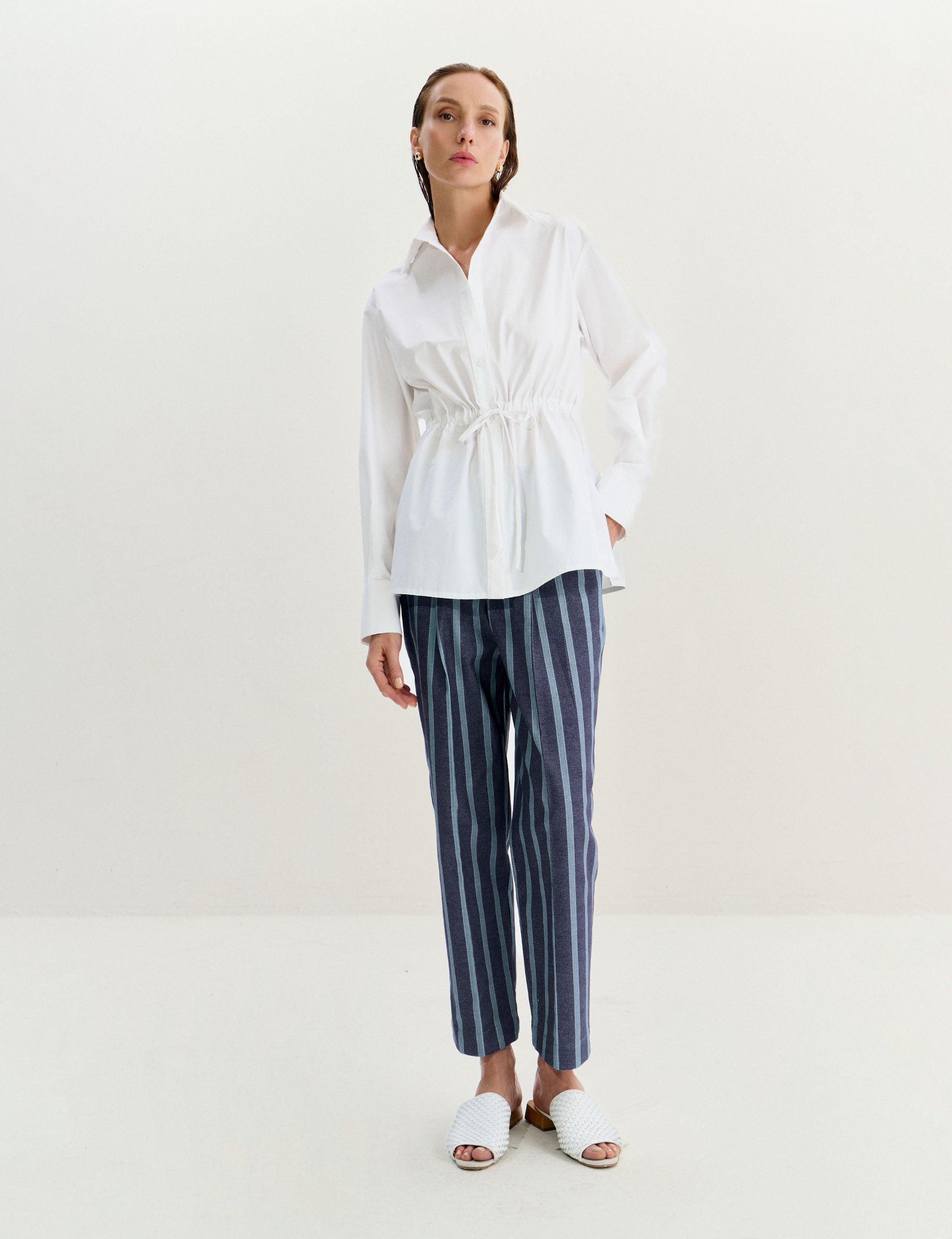Camisa Paola Tricoline Off White