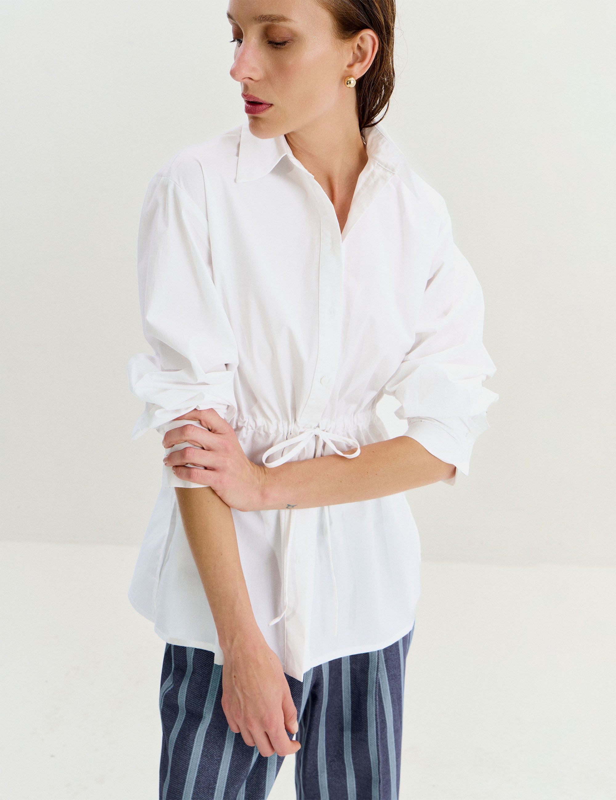 Camisa Paola Tricoline Off White