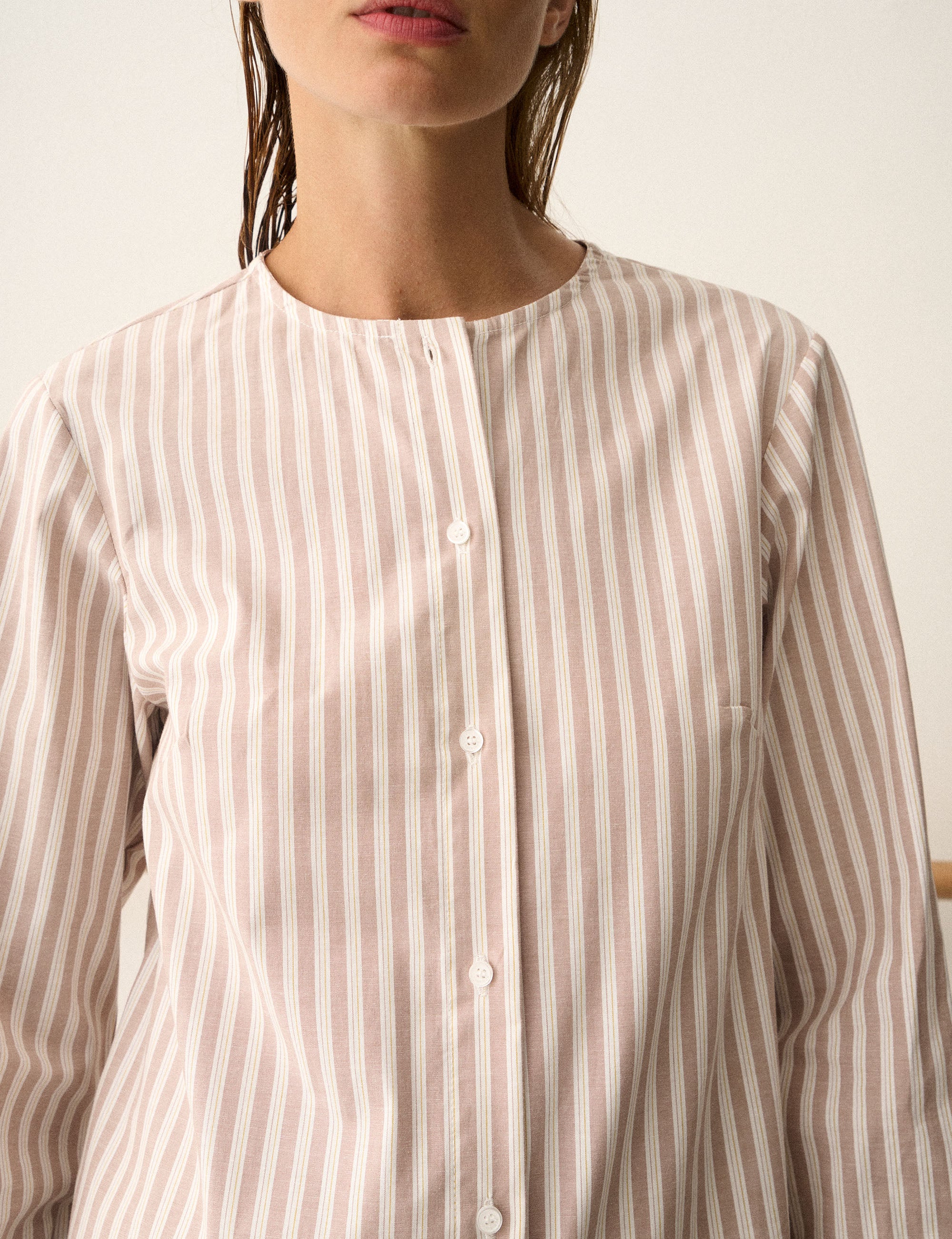 Camisa Penelope Tricoline Bege