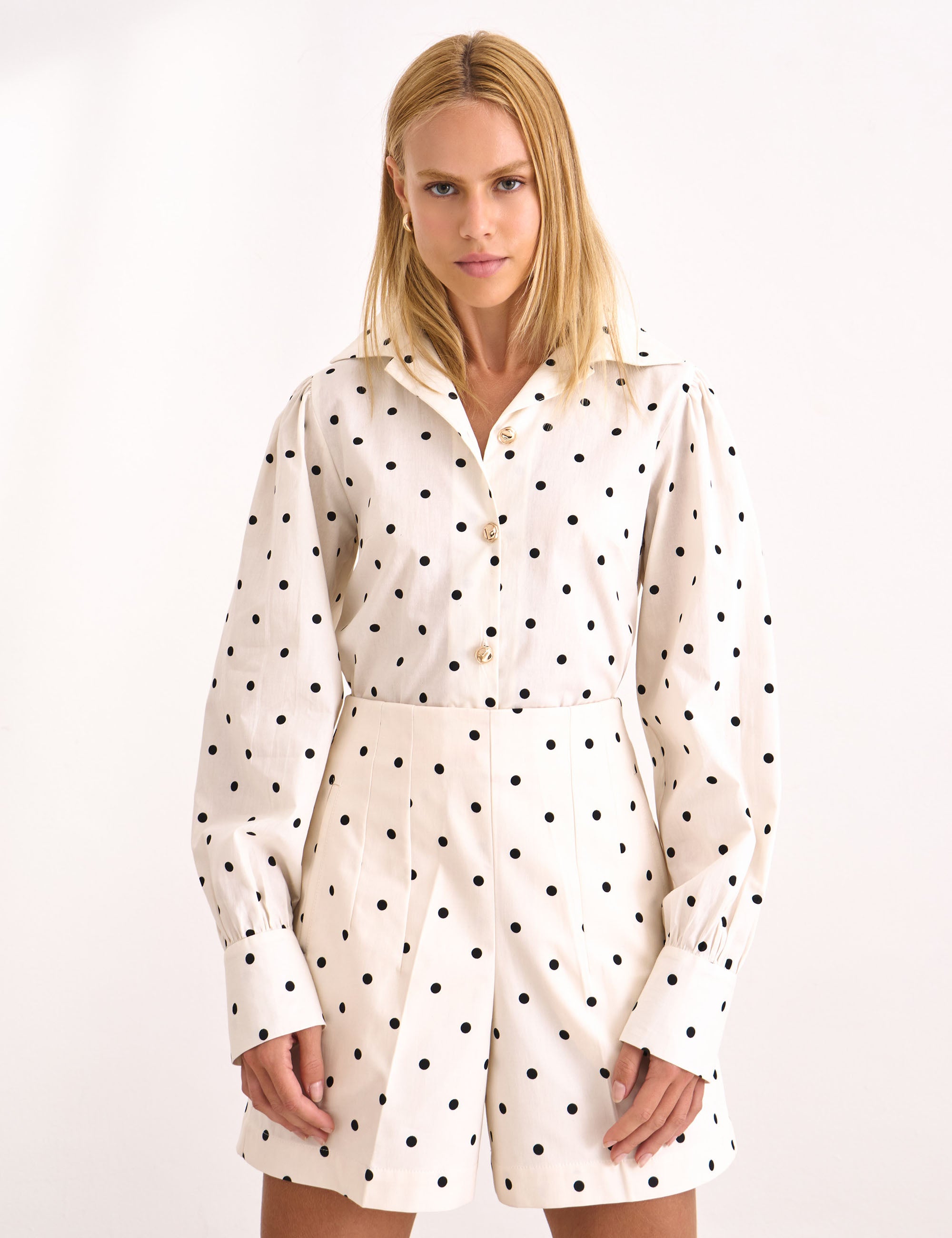 Camisa Poka Tricoline Off White