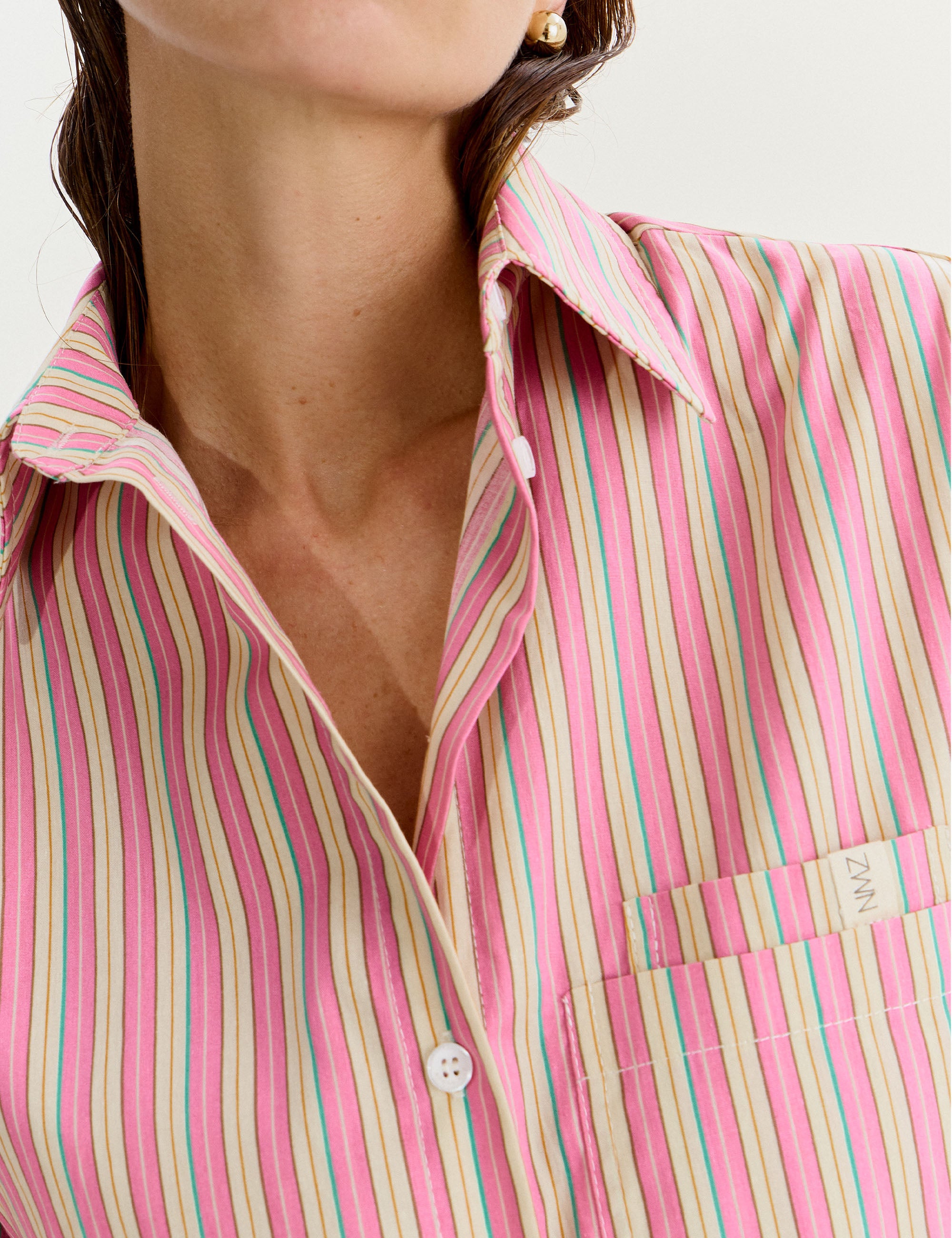 Camisa Rafaella Tricoline Rosa
