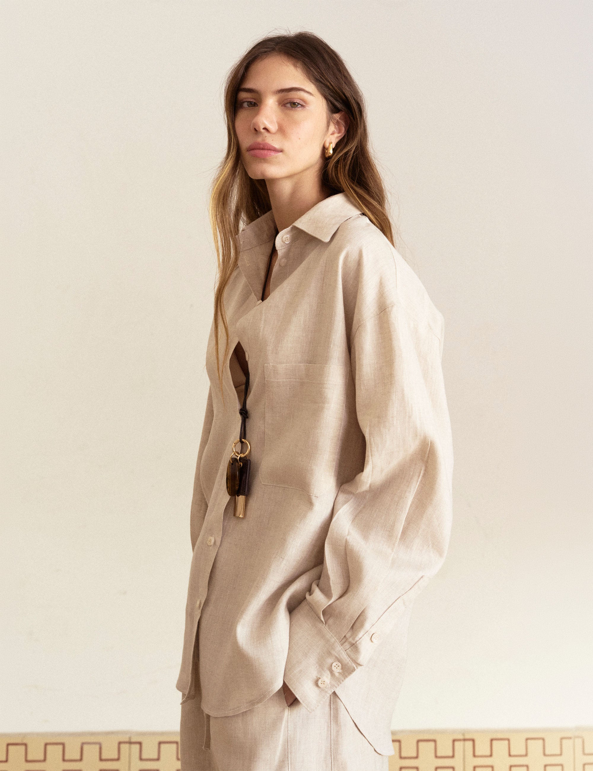 Camisa Roberta Linho Natural
