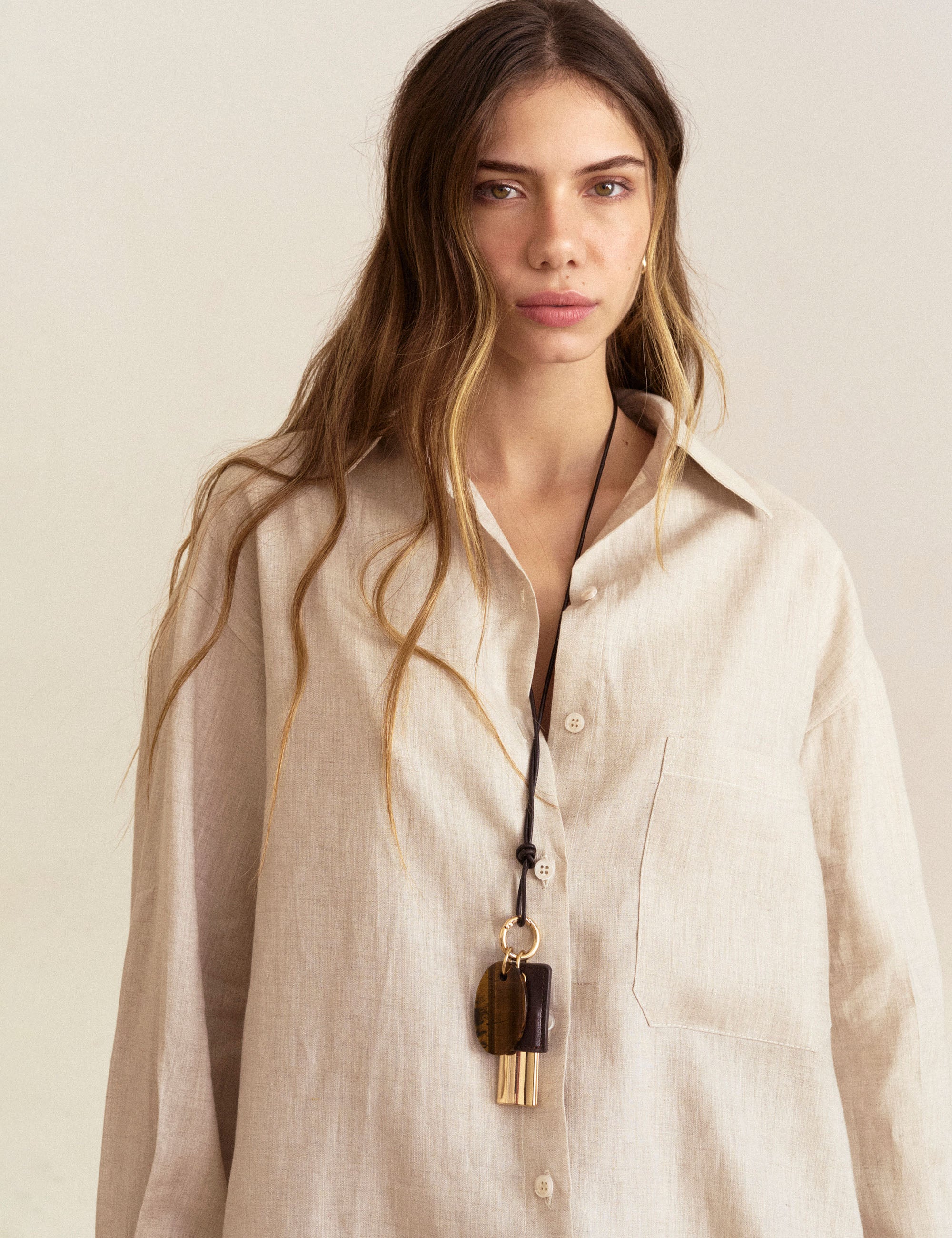 Camisa Roberta Linho Natural