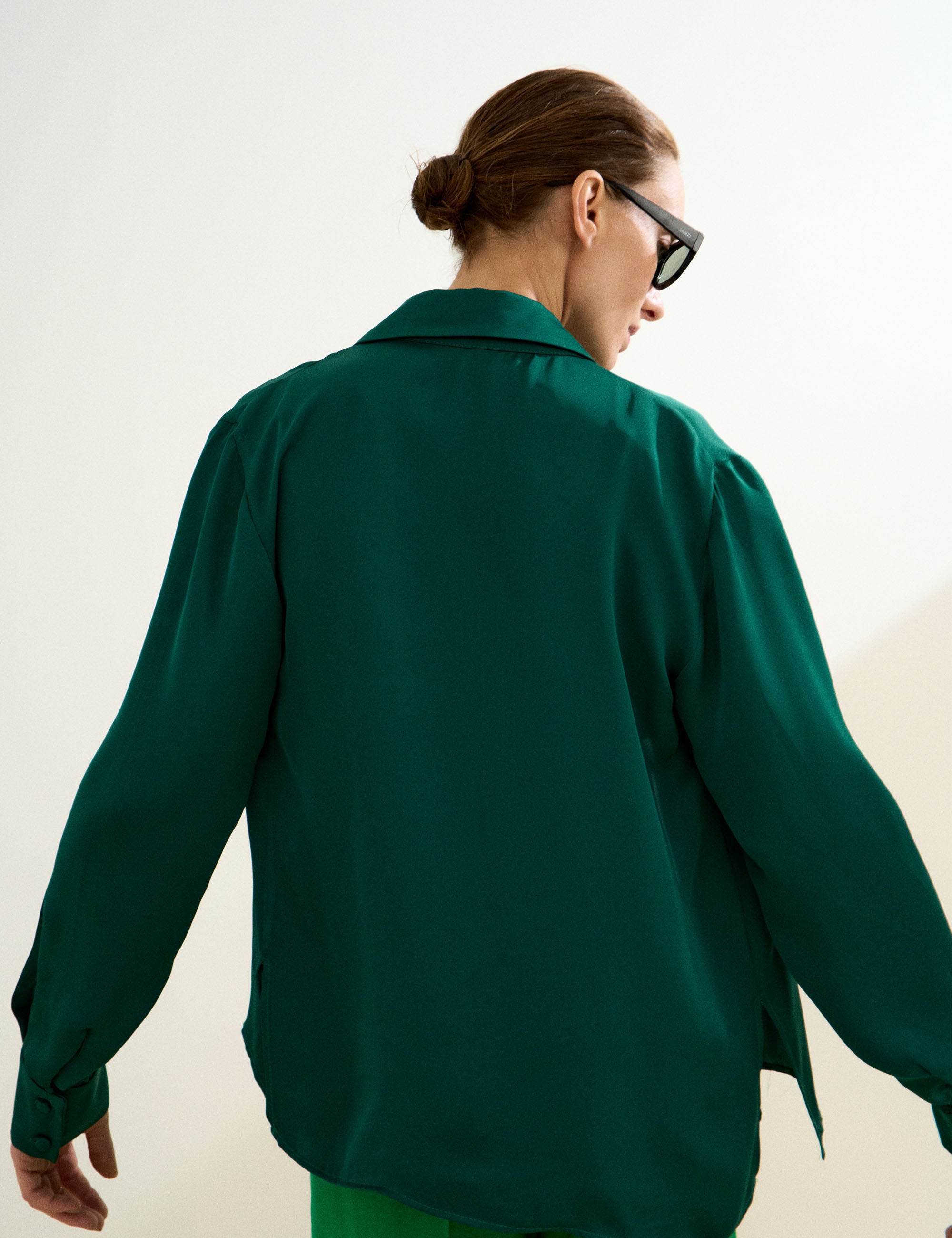 Camisa Rory Cetim Verde