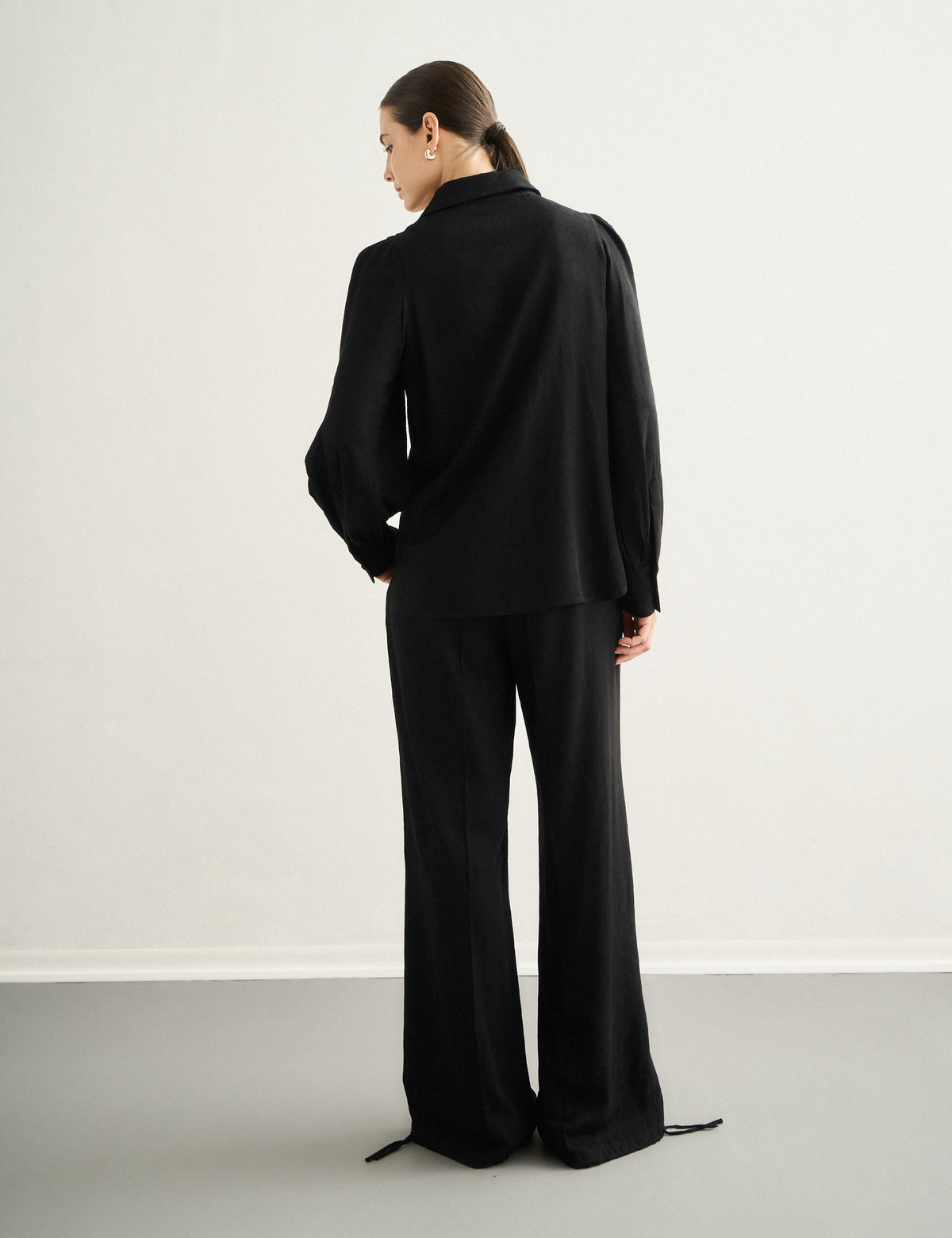 Camisa Sandra Jacquard Preto