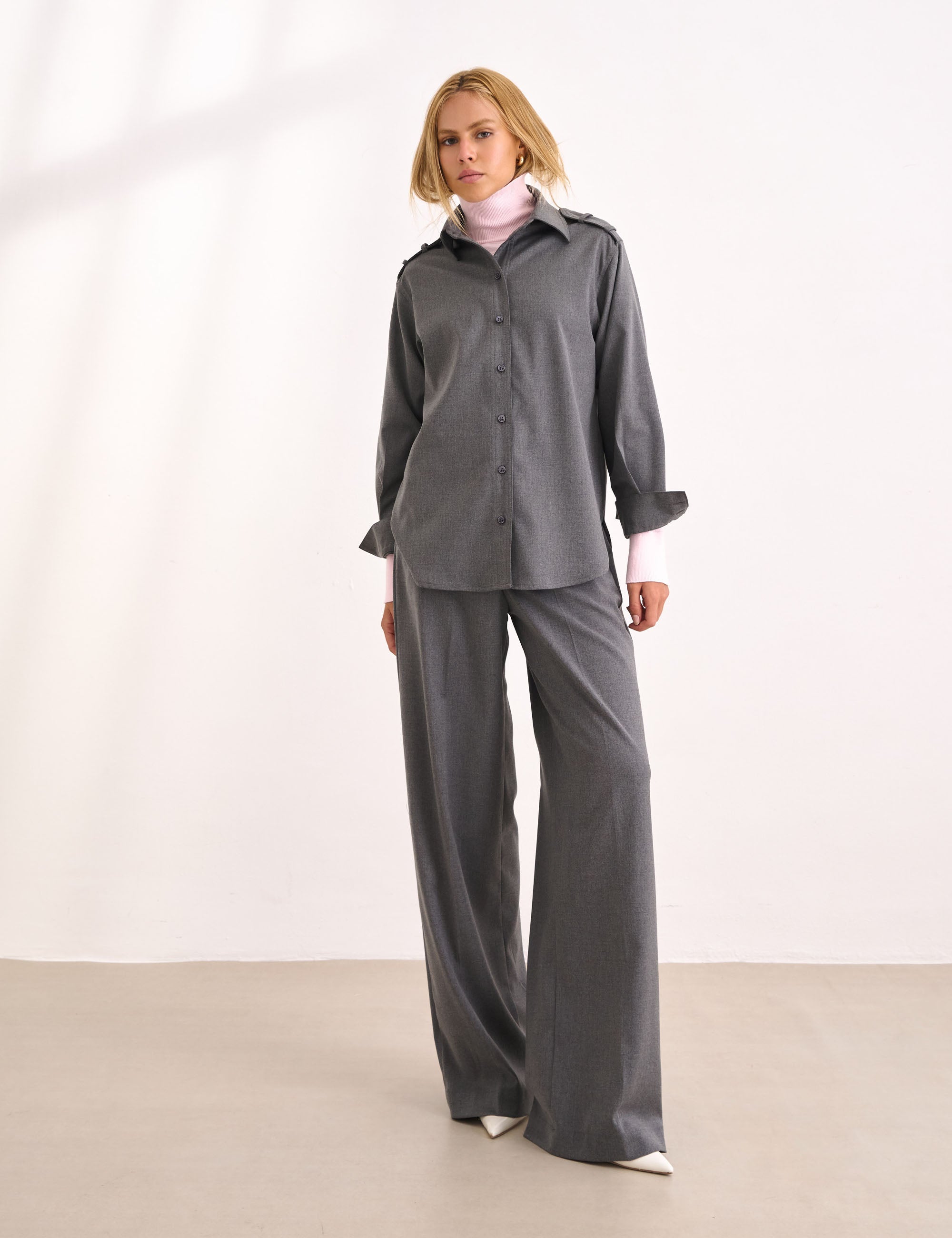 Camisa Siena Alfaiataria Cinza