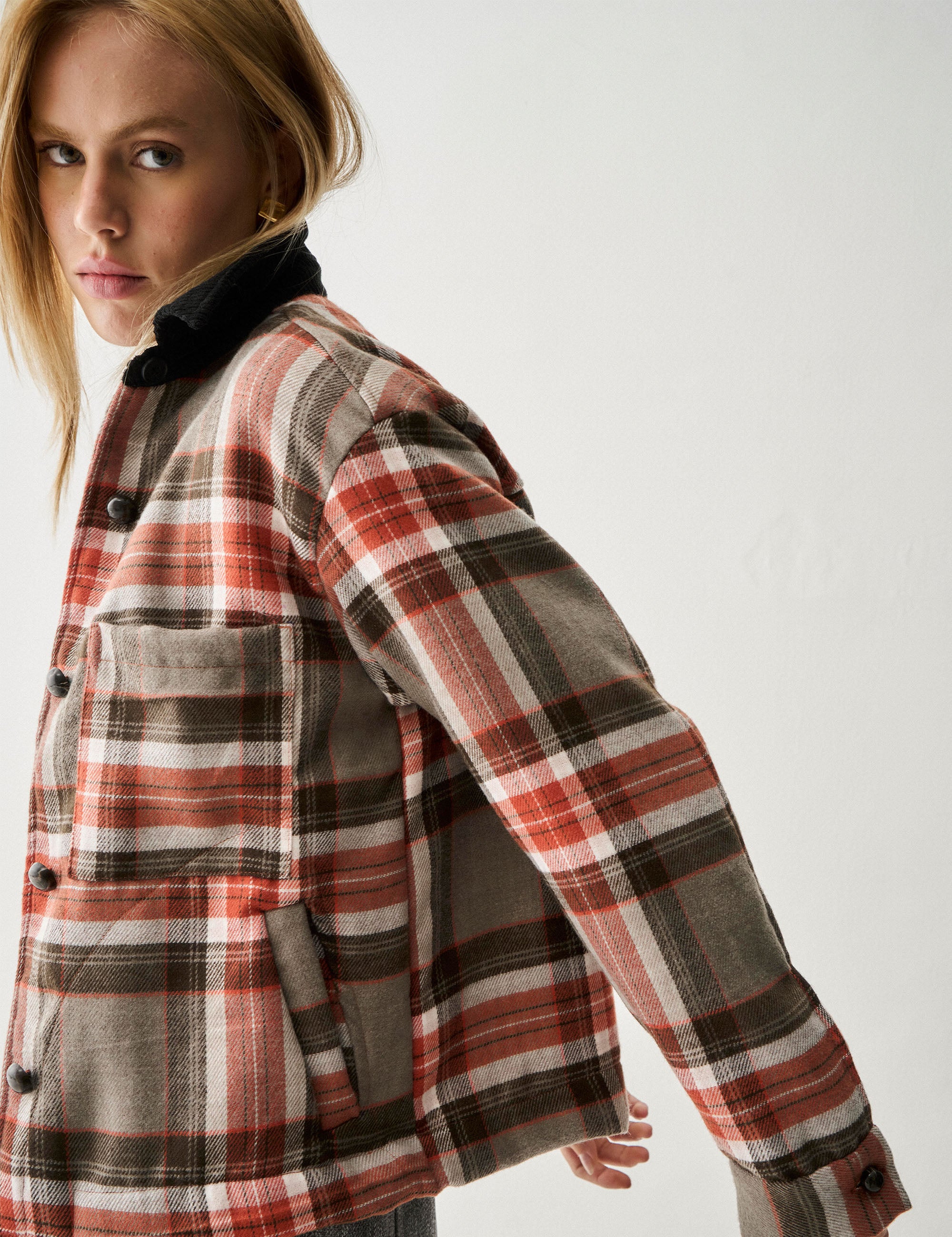 Camisa Texas Xadrez Laranja