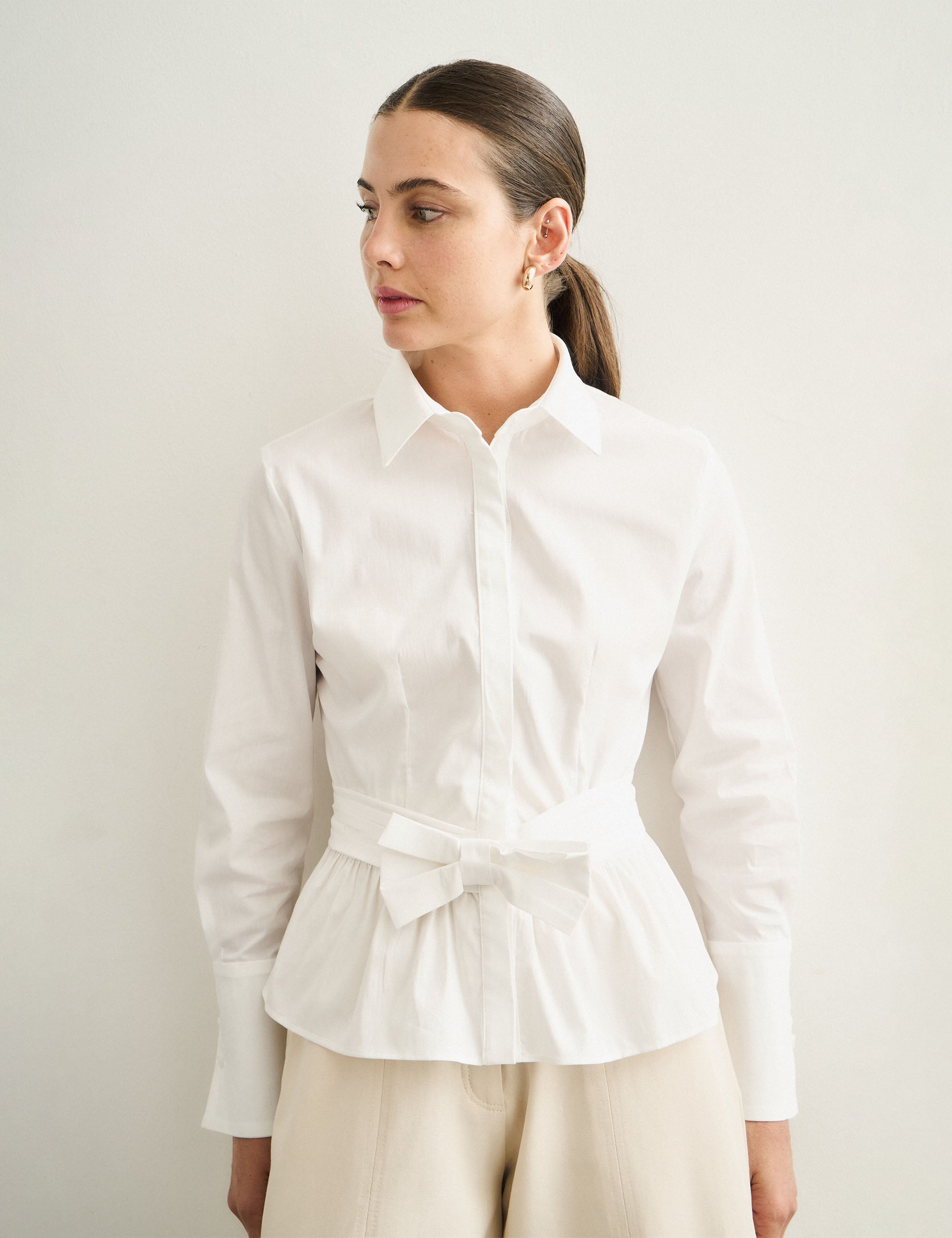 Camisa Tricoline Branco