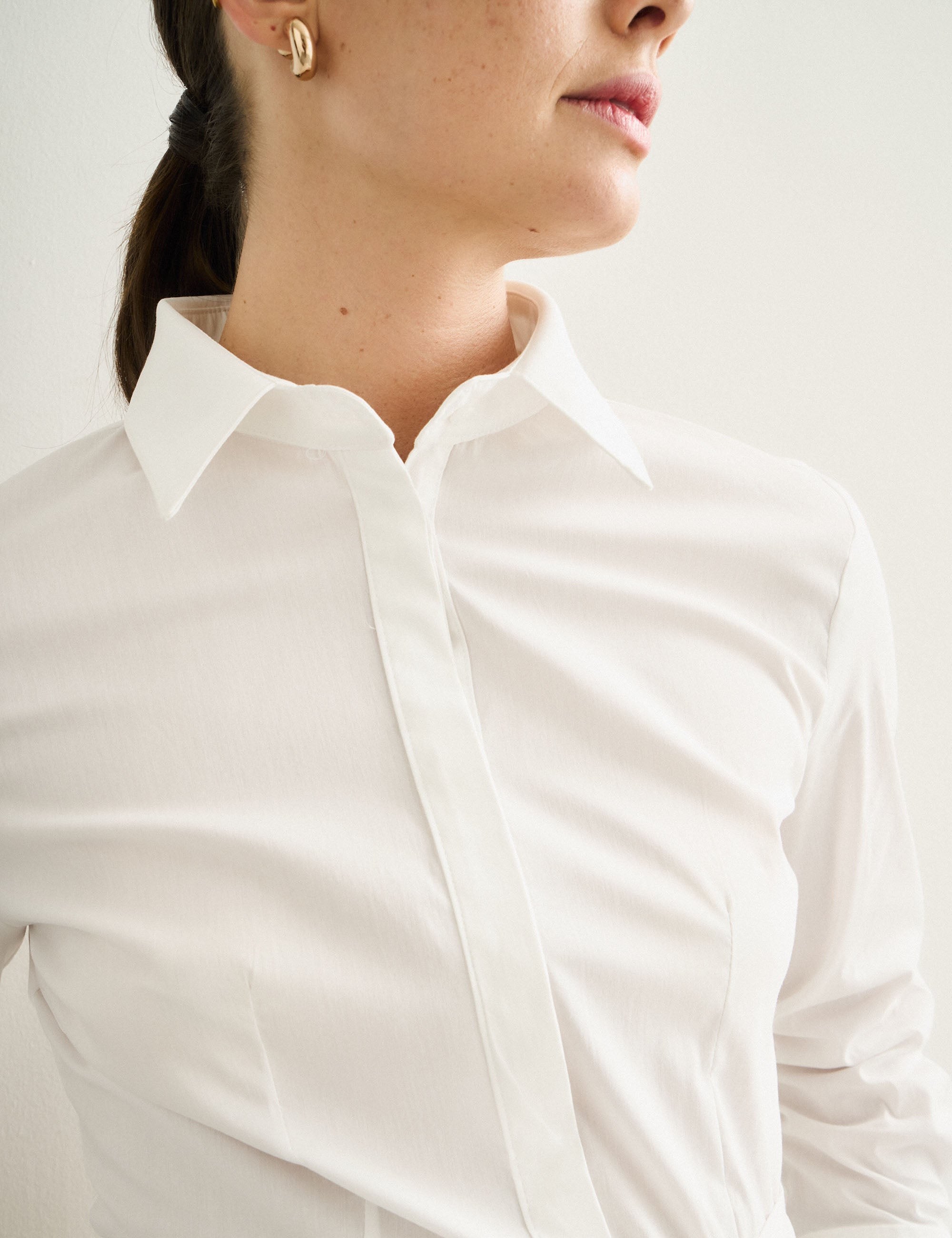 Camisa Tricoline Branco