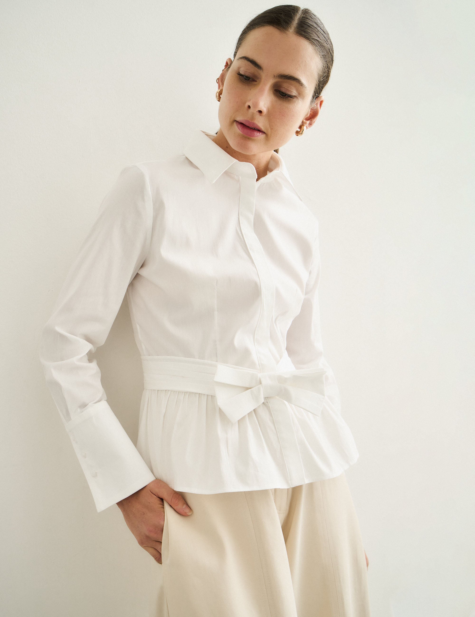 Camisa Tricoline Branco