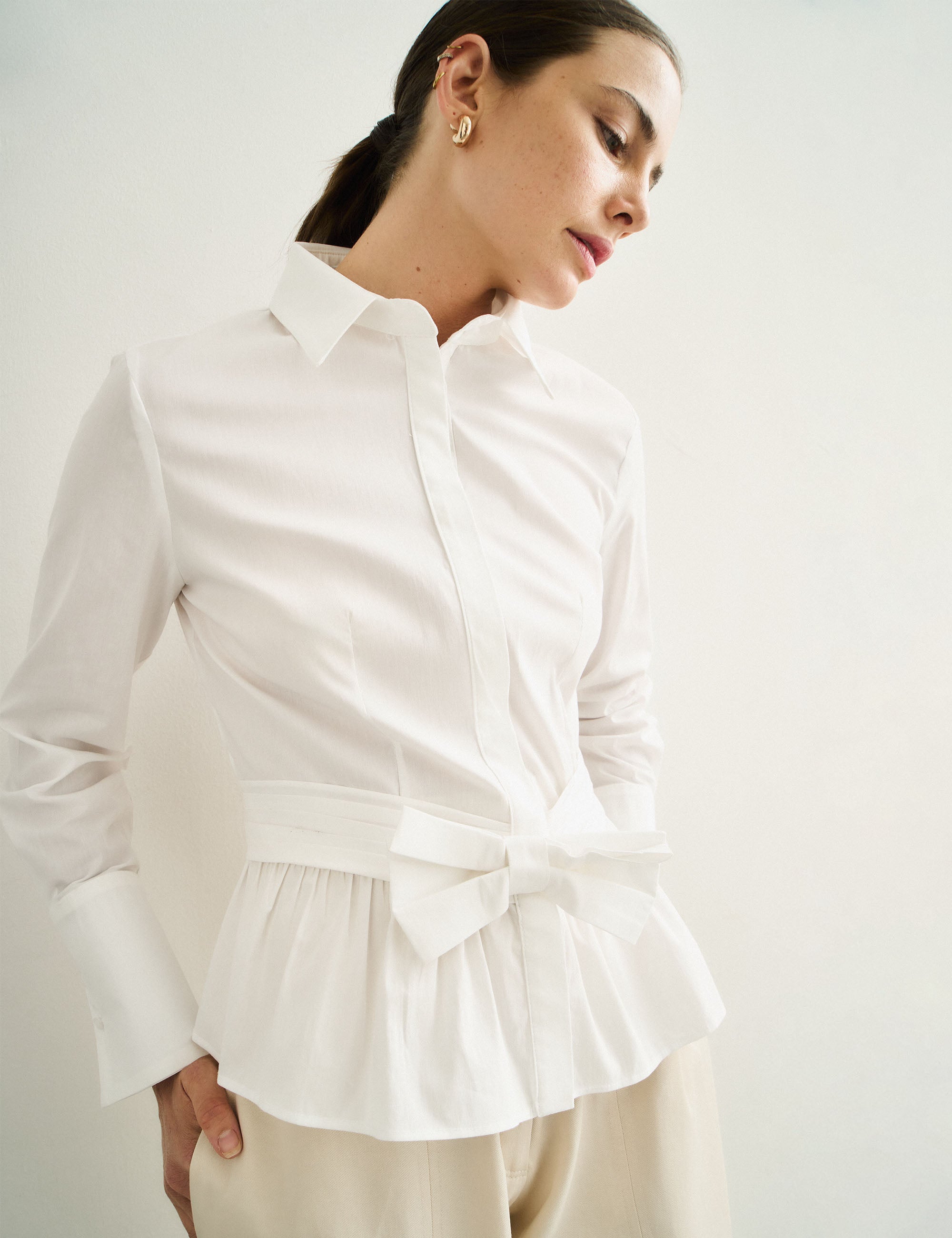 Camisa Tricoline Branco
