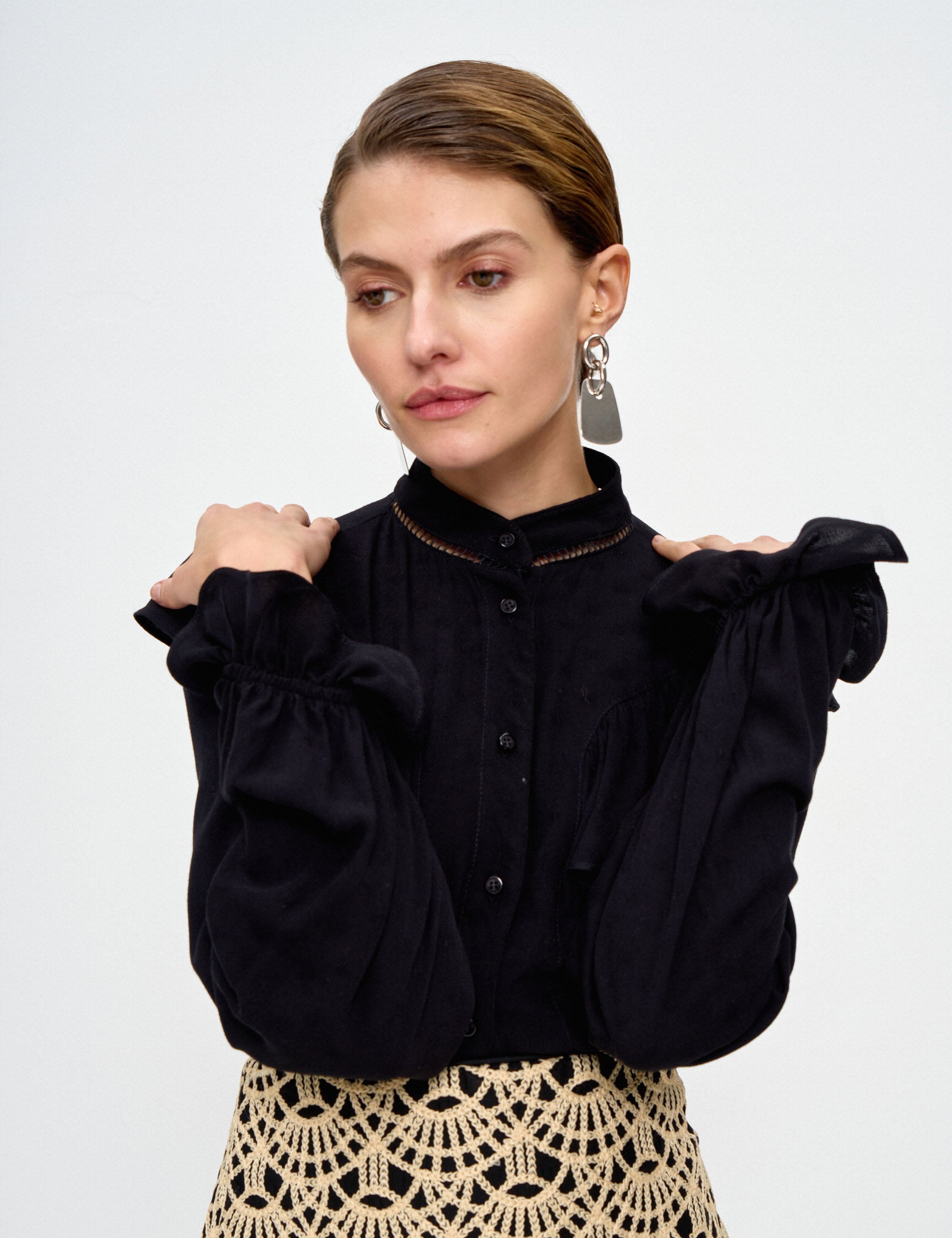 Camisa Vitória Viscose Preto