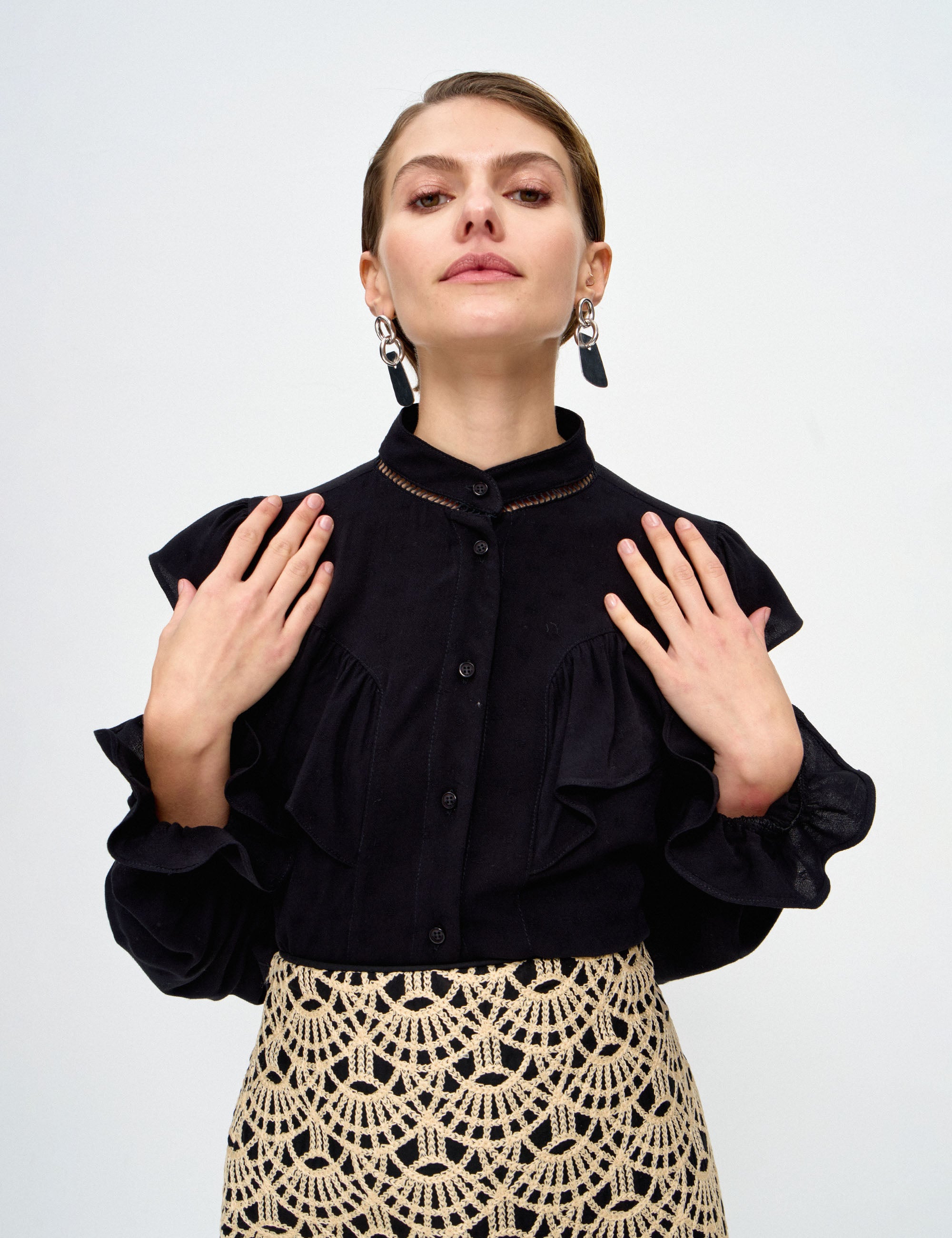 Camisa Vitória Viscose Preto