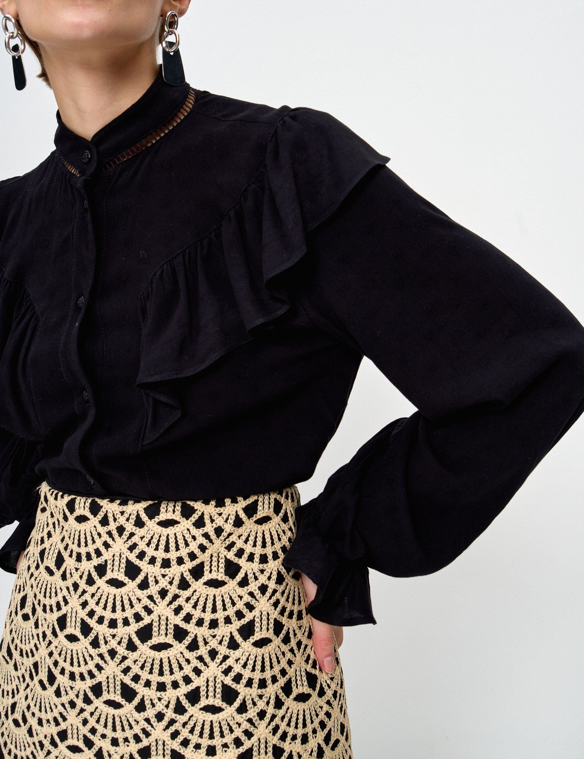 Camisa Vitória Viscose Preto
