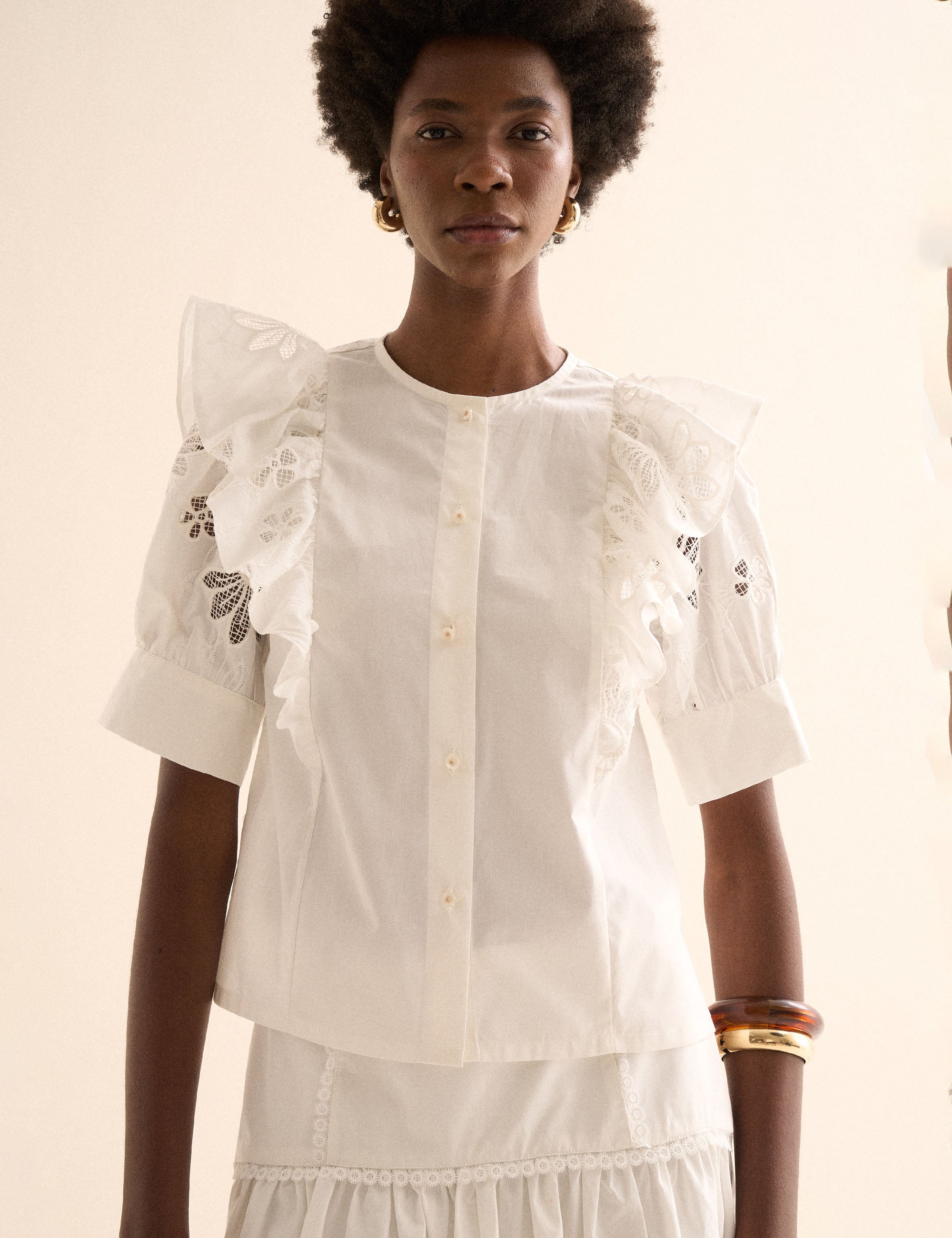 Shorts Vittoria Floral Off White | Nanaminze