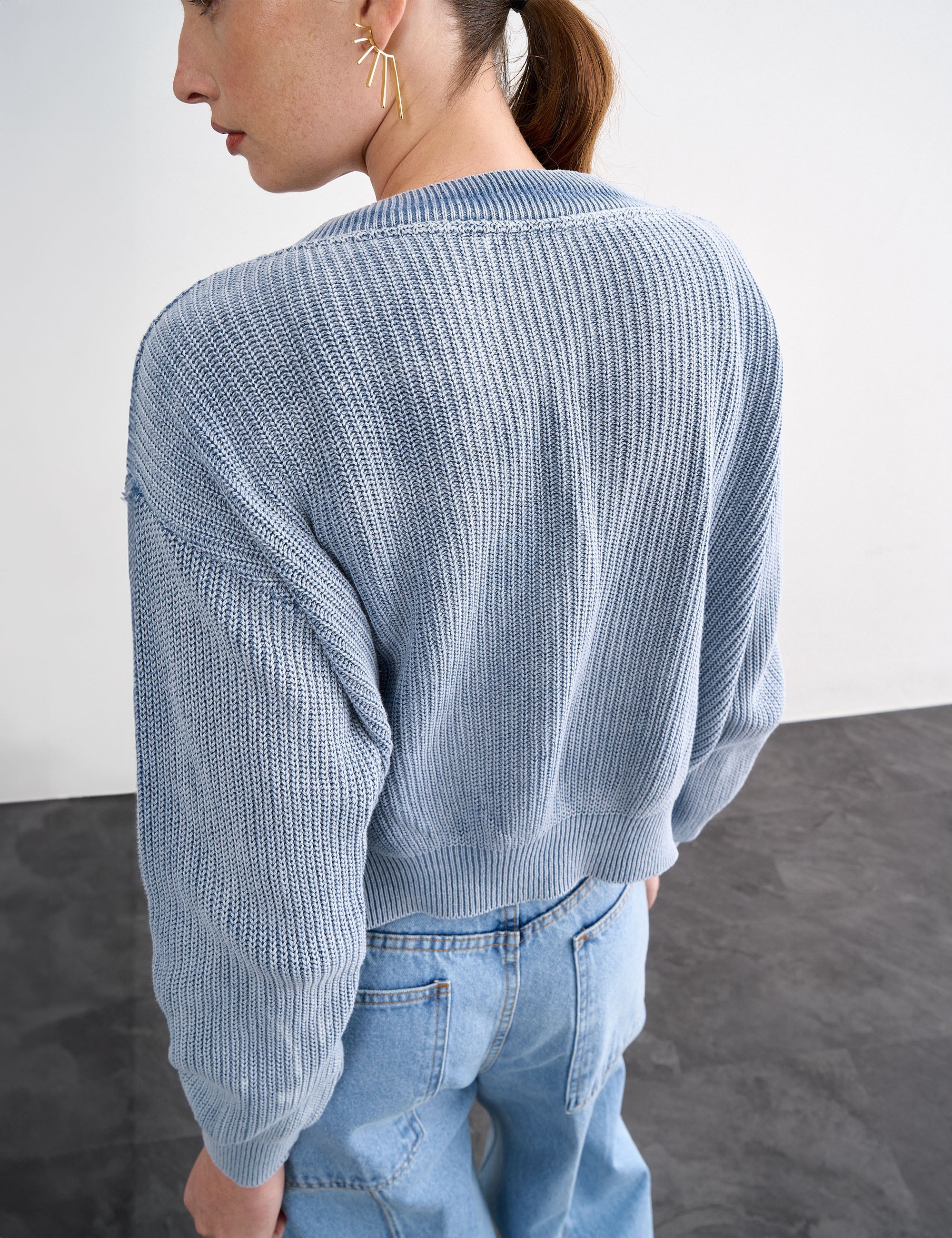 Cardigan Ava Azul Estonado