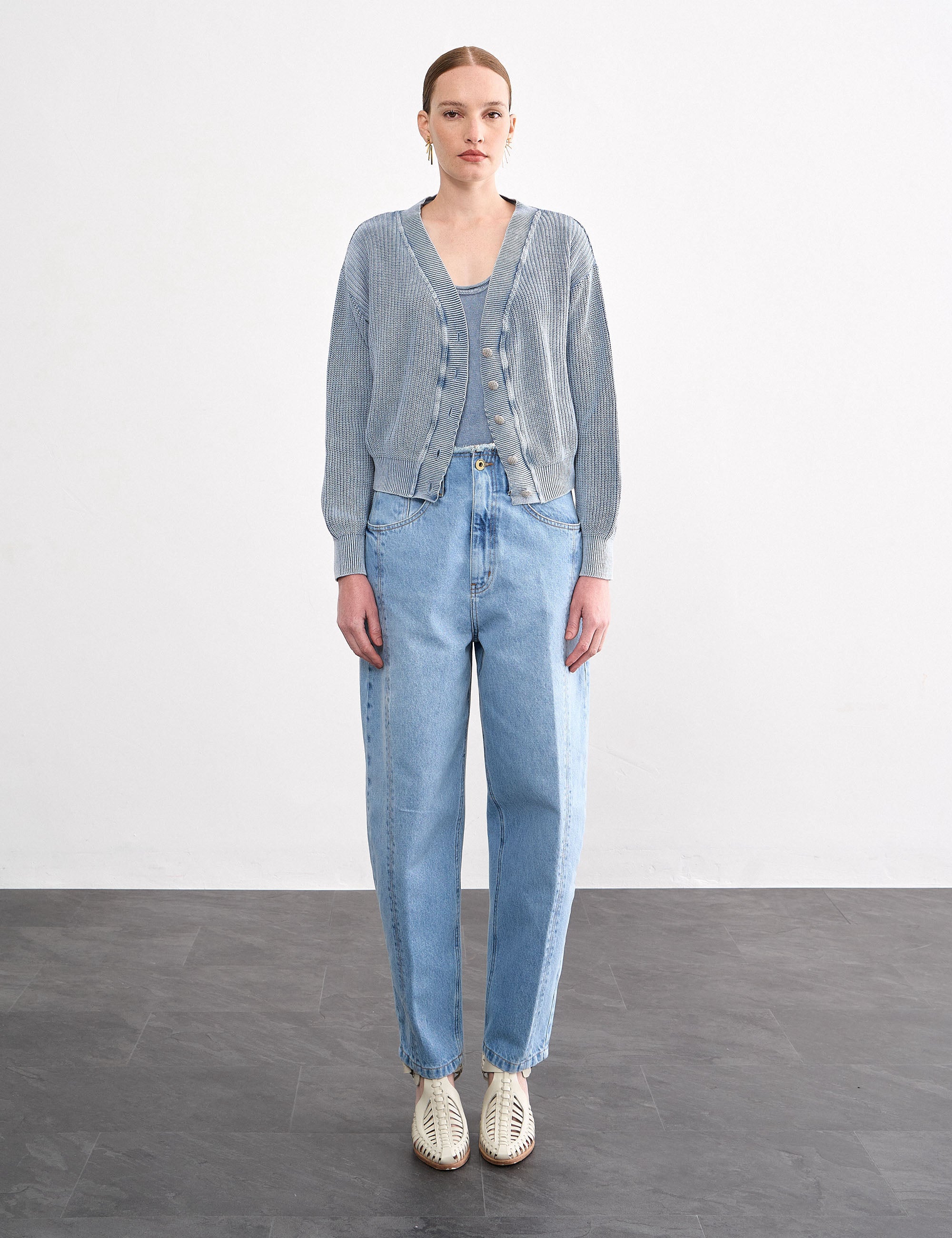 Cardigan Ava Azul Estonado