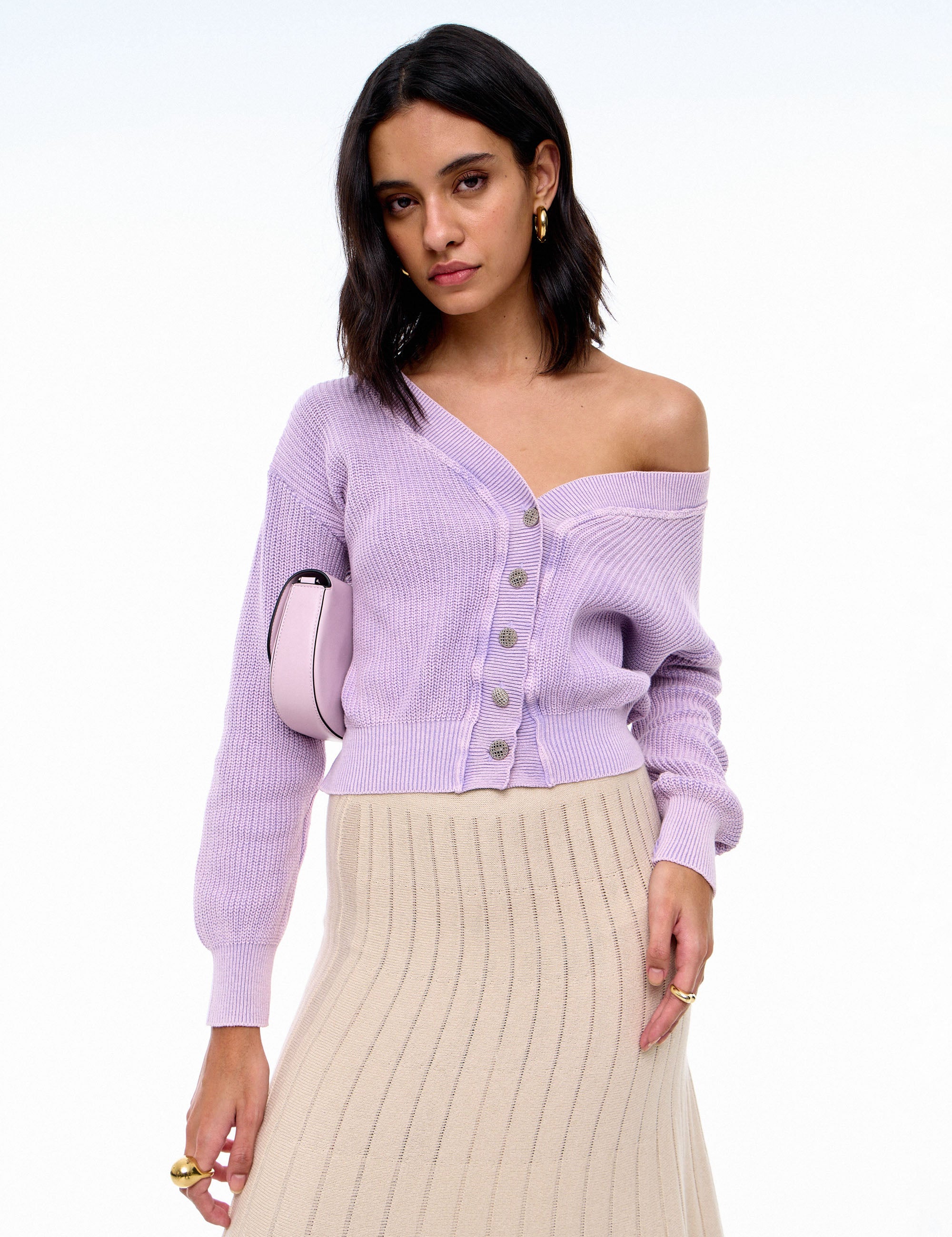 Cardigan Ava Rosa Estonado