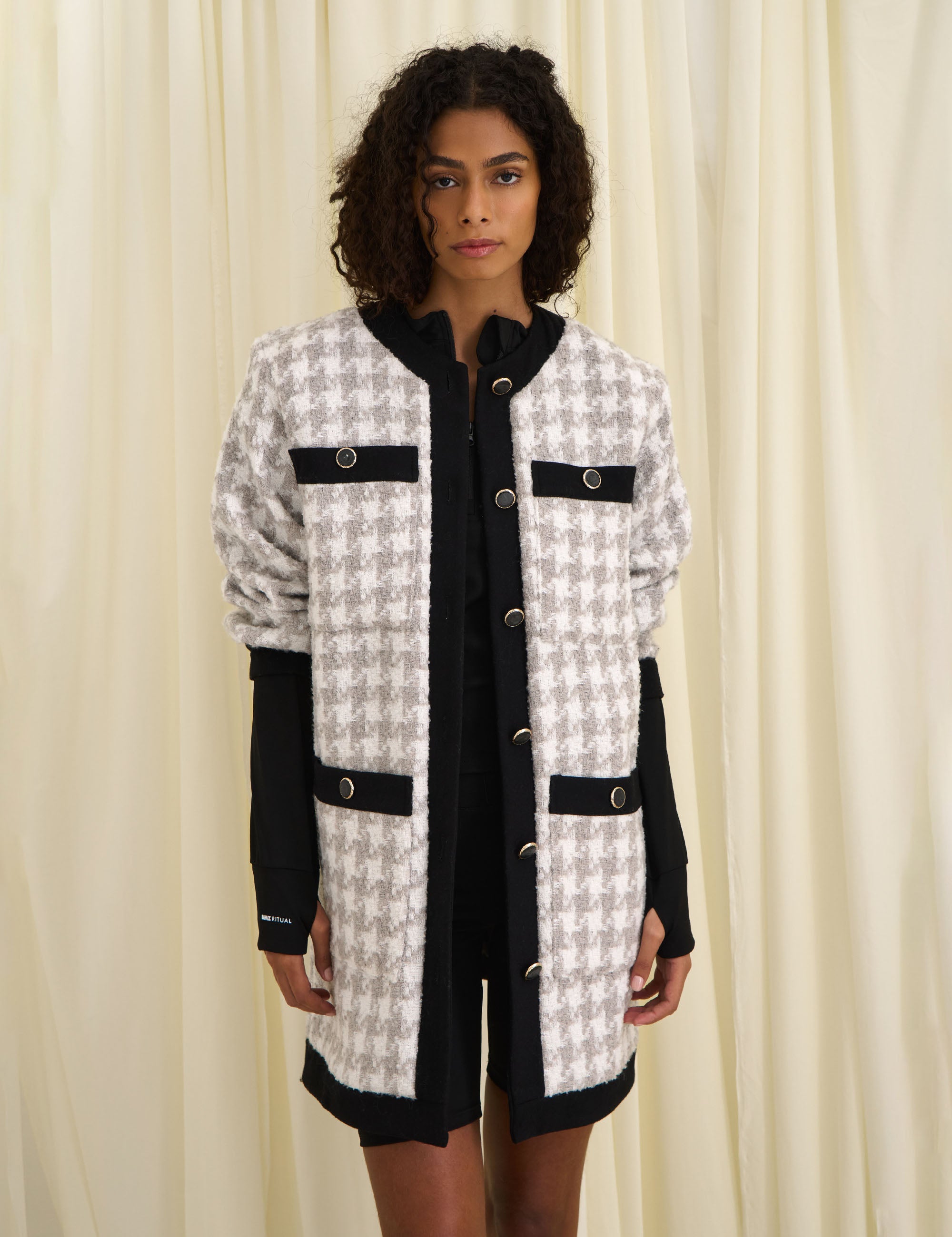 Casaco Bessie Tweed Cinza