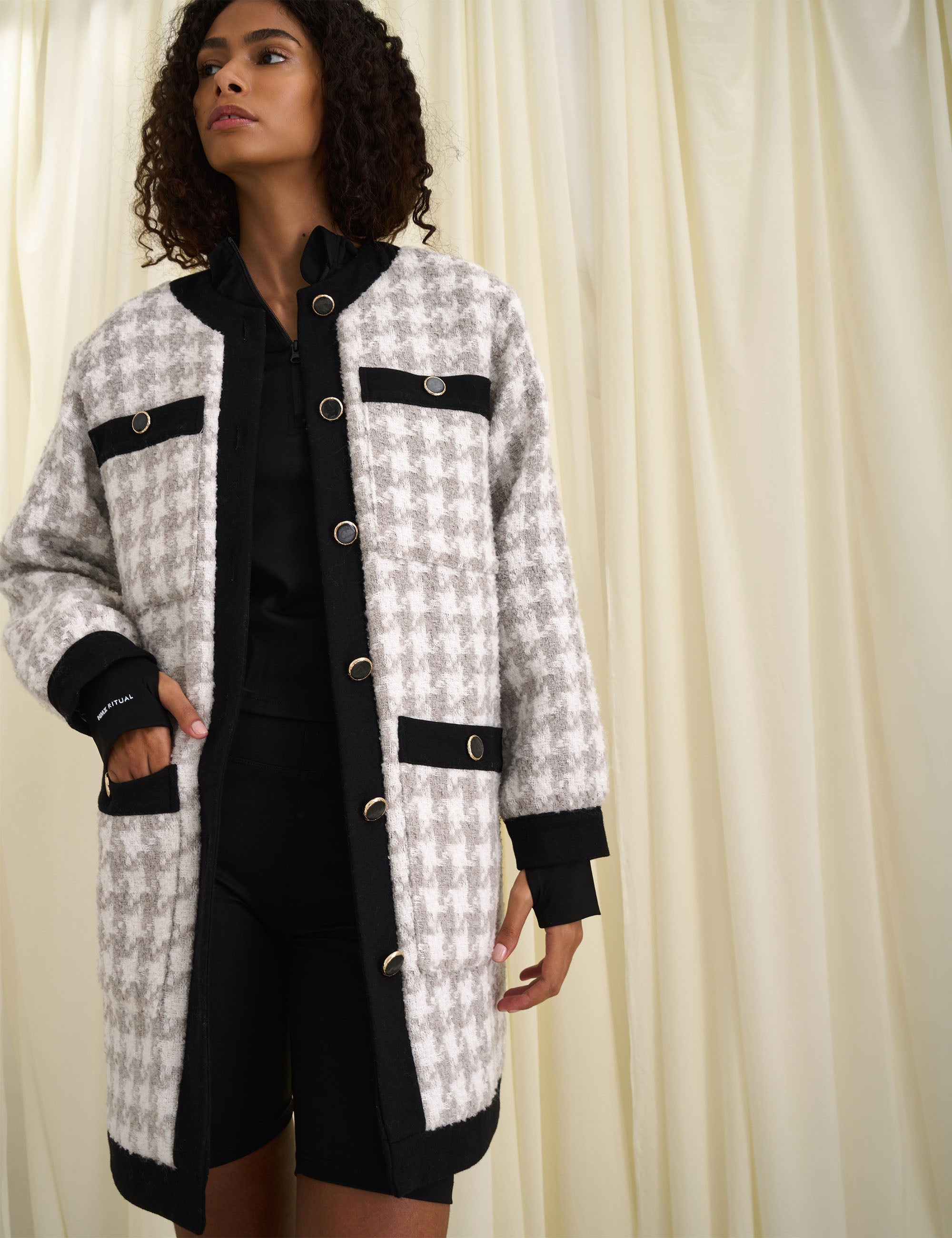 Casaco Bessie Tweed Cinza