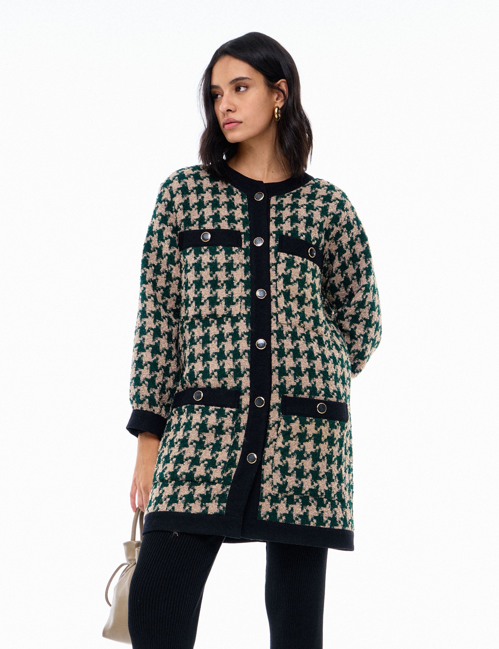 Casaco Bessie Tweed Verde