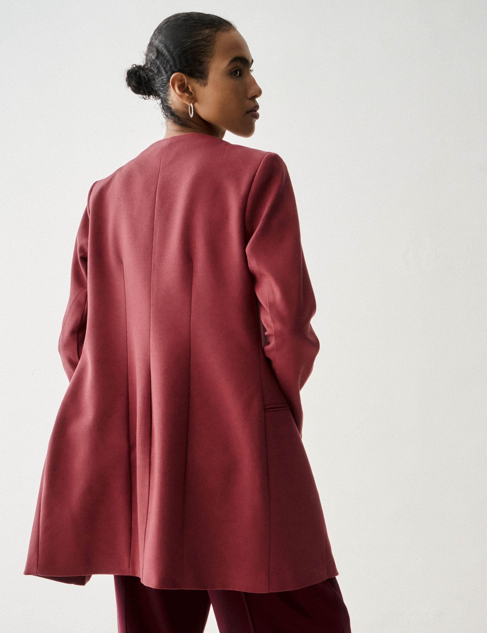Casaco Dress Liso Bordeaux