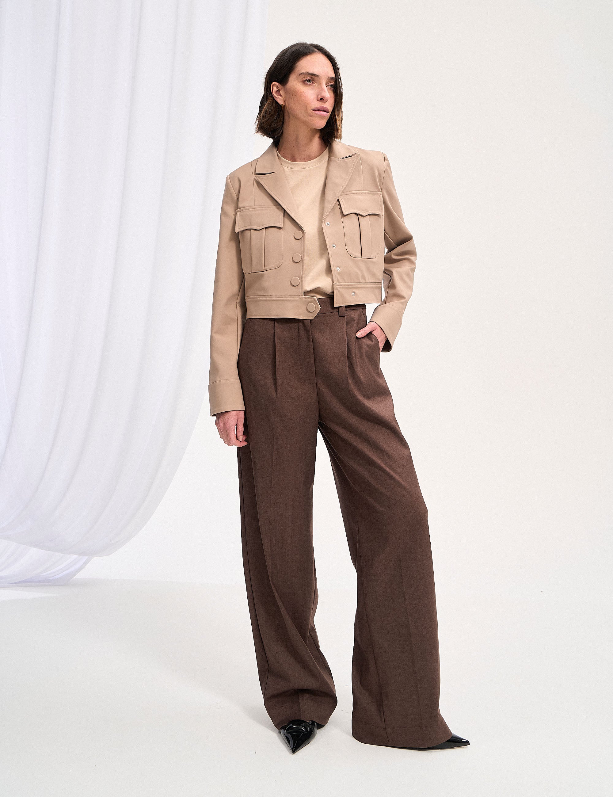 Casaqueto Brooke Algodão Bege