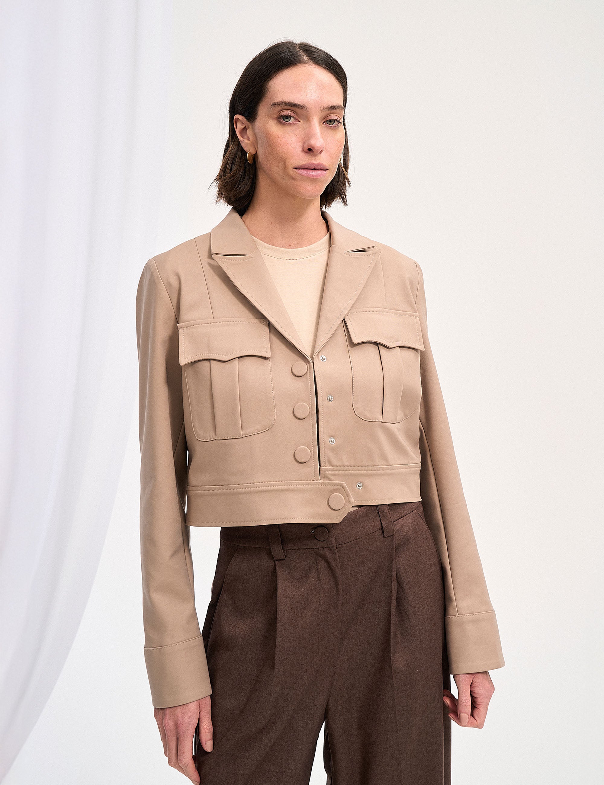 Casaqueto Brooke Algodão Bege