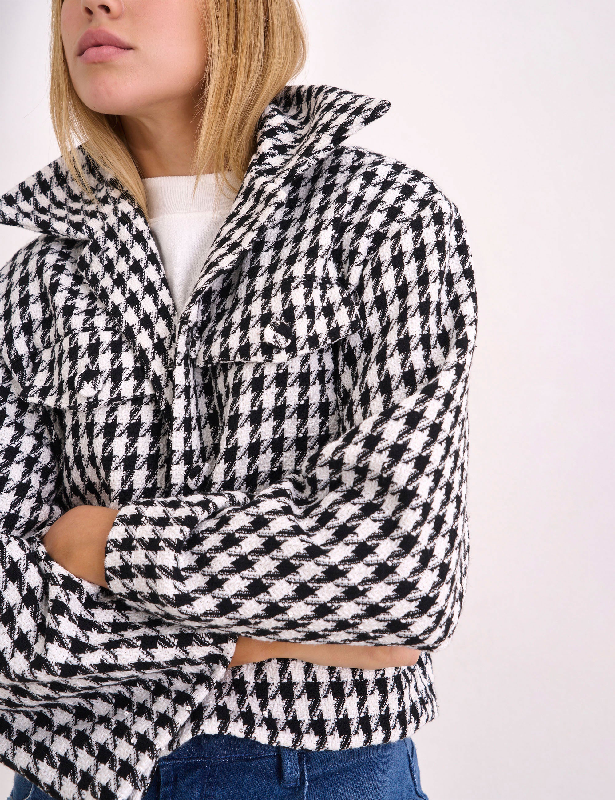 Casaqueto Elle Tweed Preto