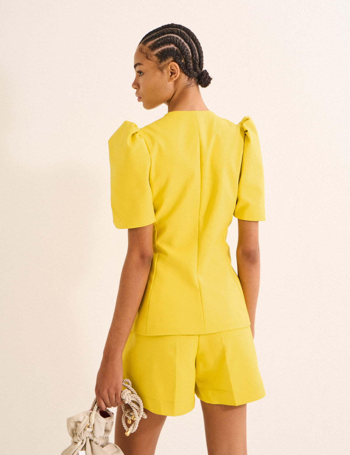 Casaqueto Flavia Sarja Amarelo