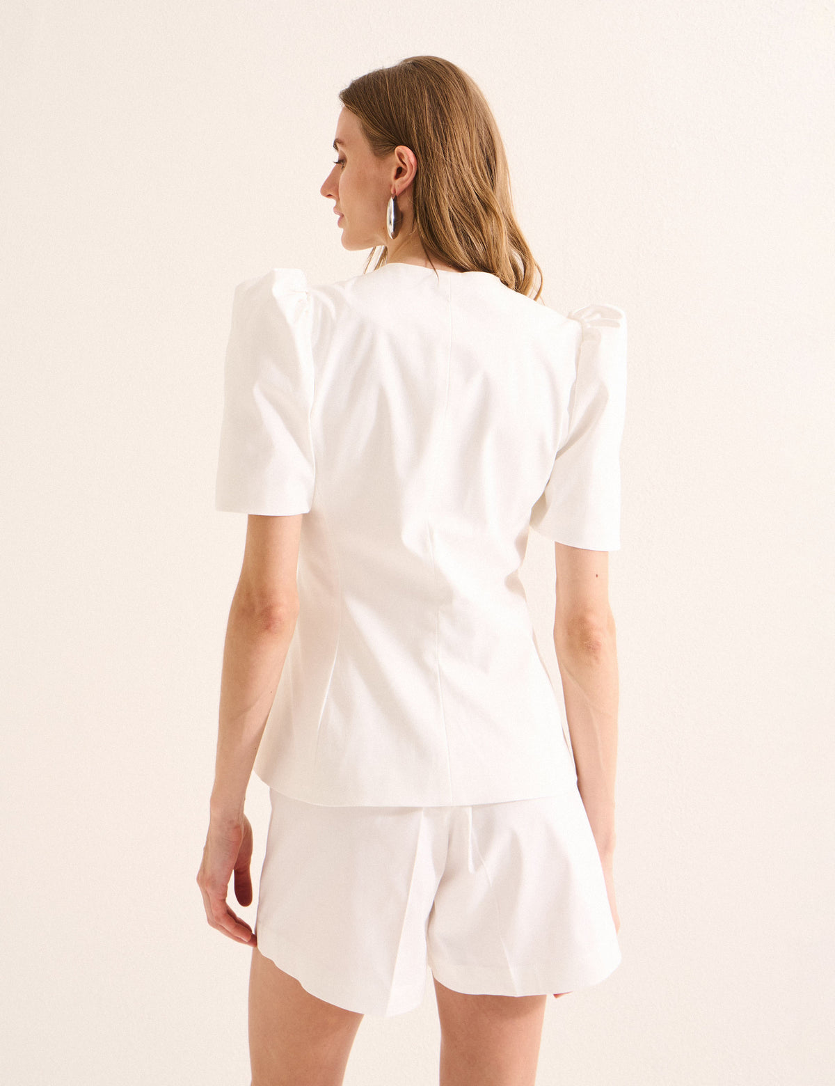 Casaqueto Flavia Sarja Off White