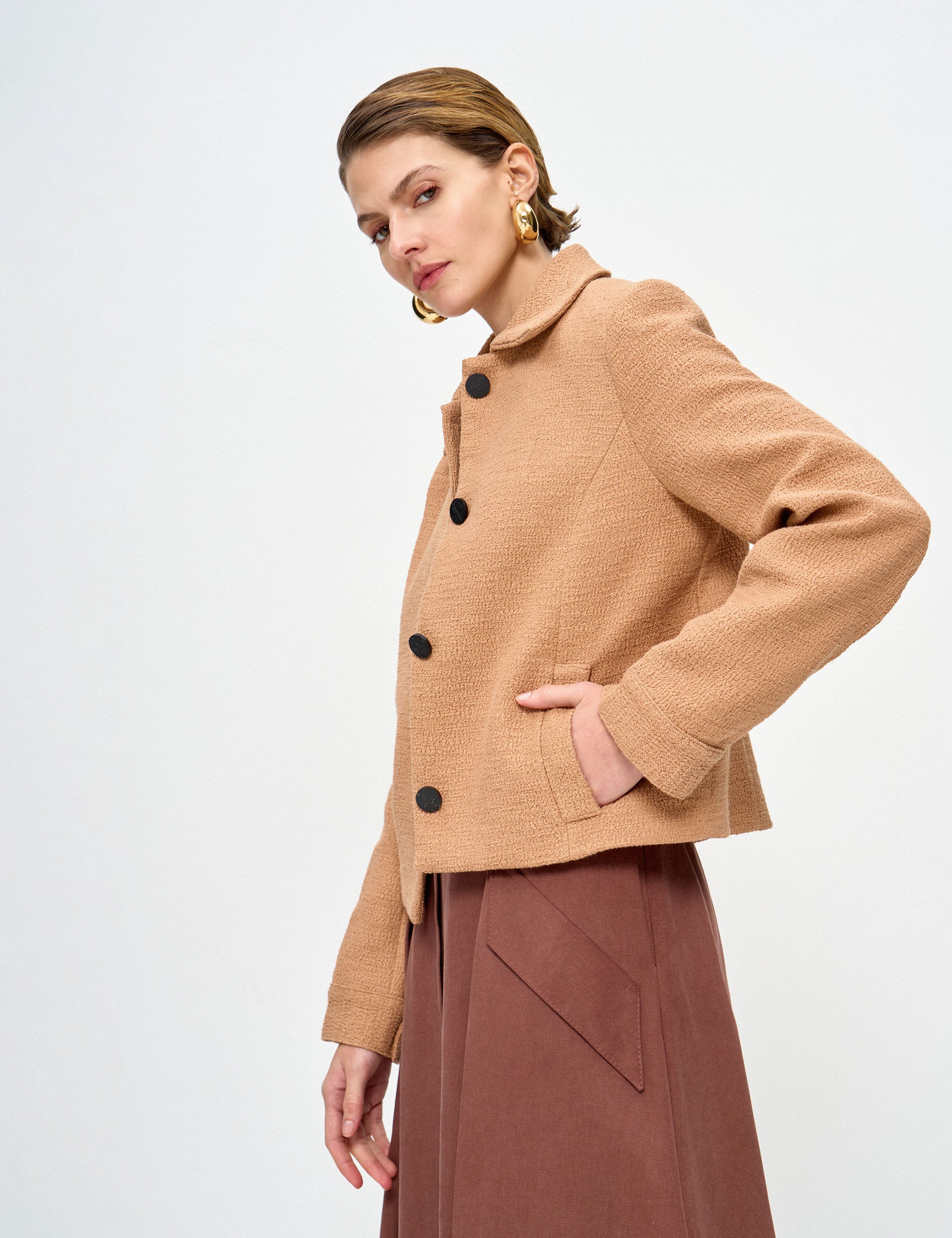 Casaqueto Hilary Algodão Doce de Leite