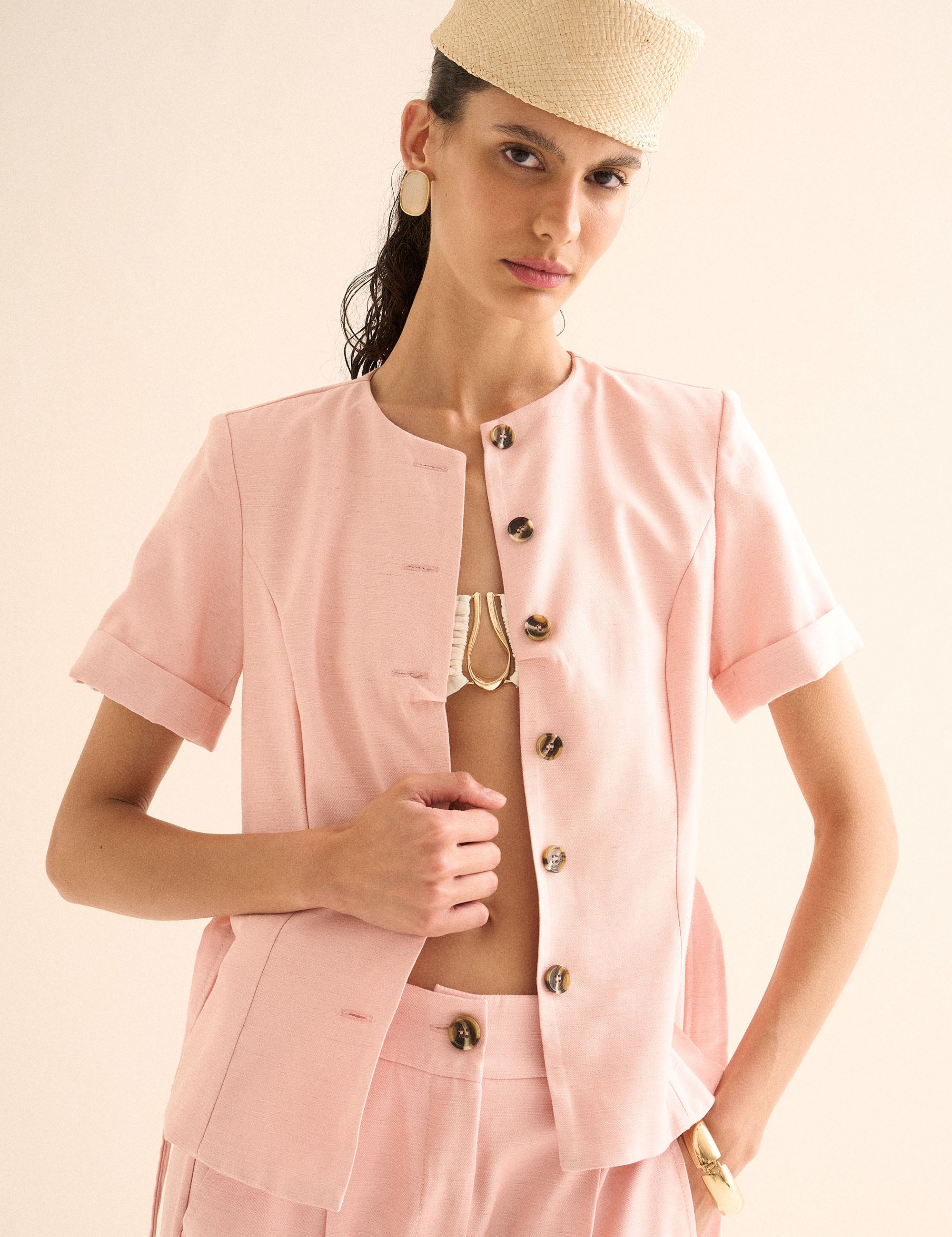 Casaqueto Paola Viscose Rose