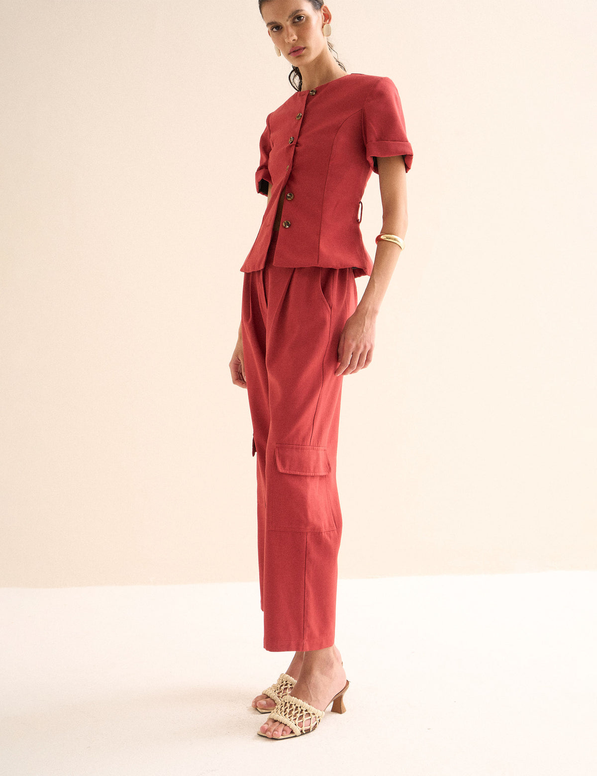 Casaqueto Paola Viscose Vermelho