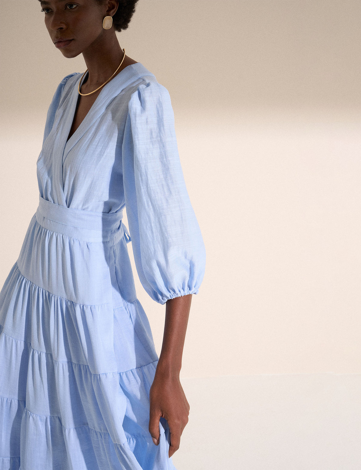 Chemise Carol Rayon Azul