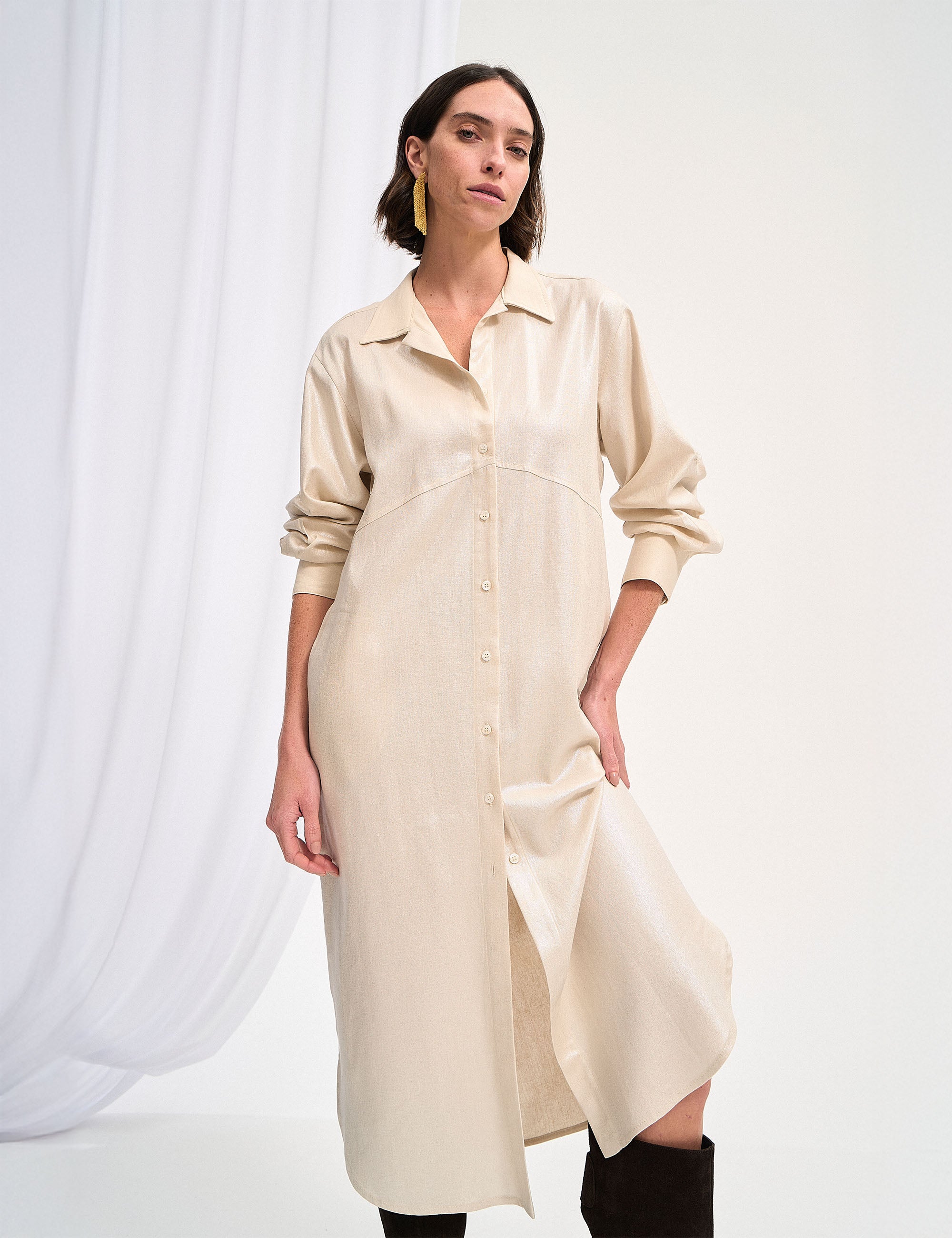 Chemise Ella Foil Pérola