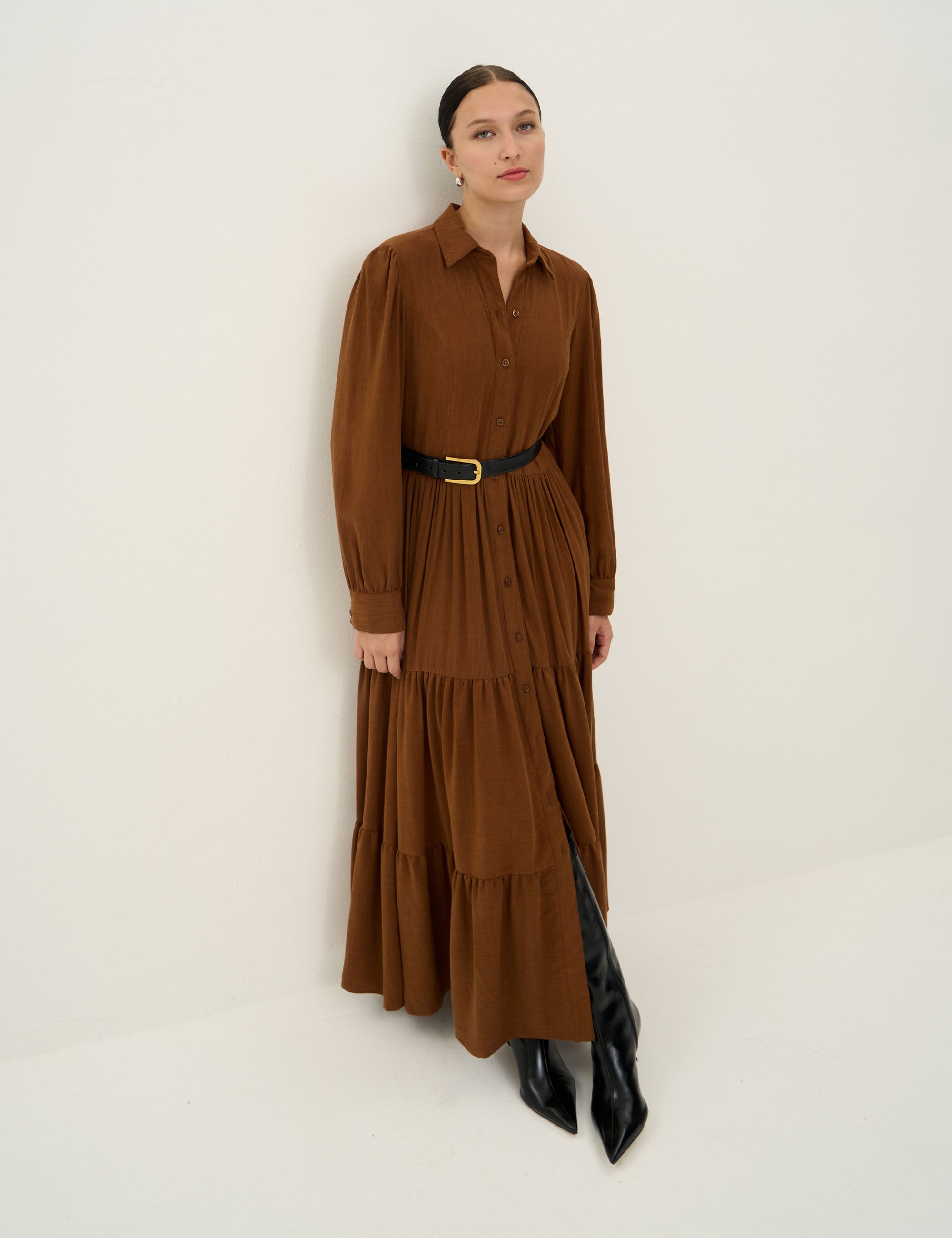 Chemise Olívia Liocel Marrom