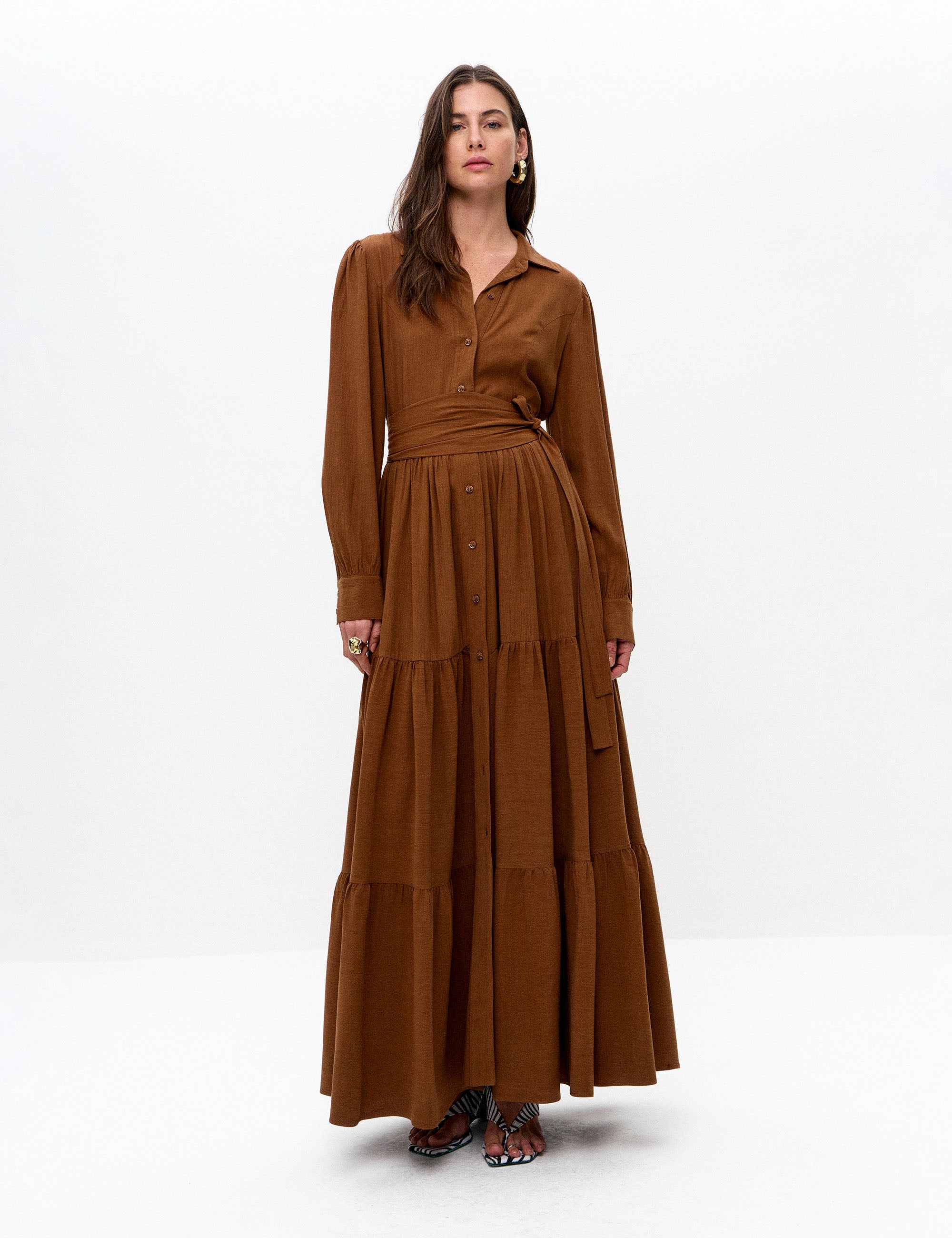 Chemise Olívia Liocel Marrom