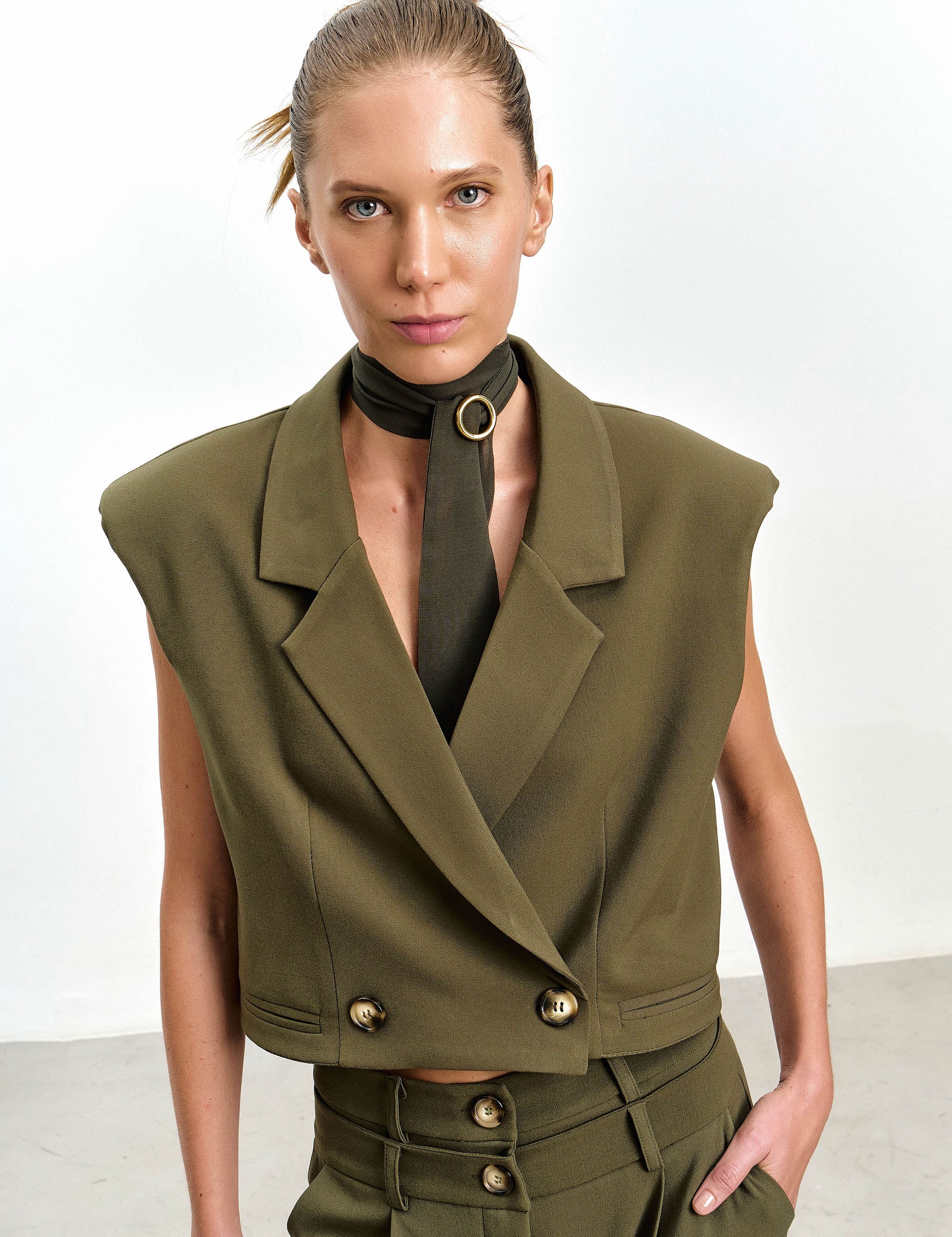 Colete Alessa Alfaiataria Verde