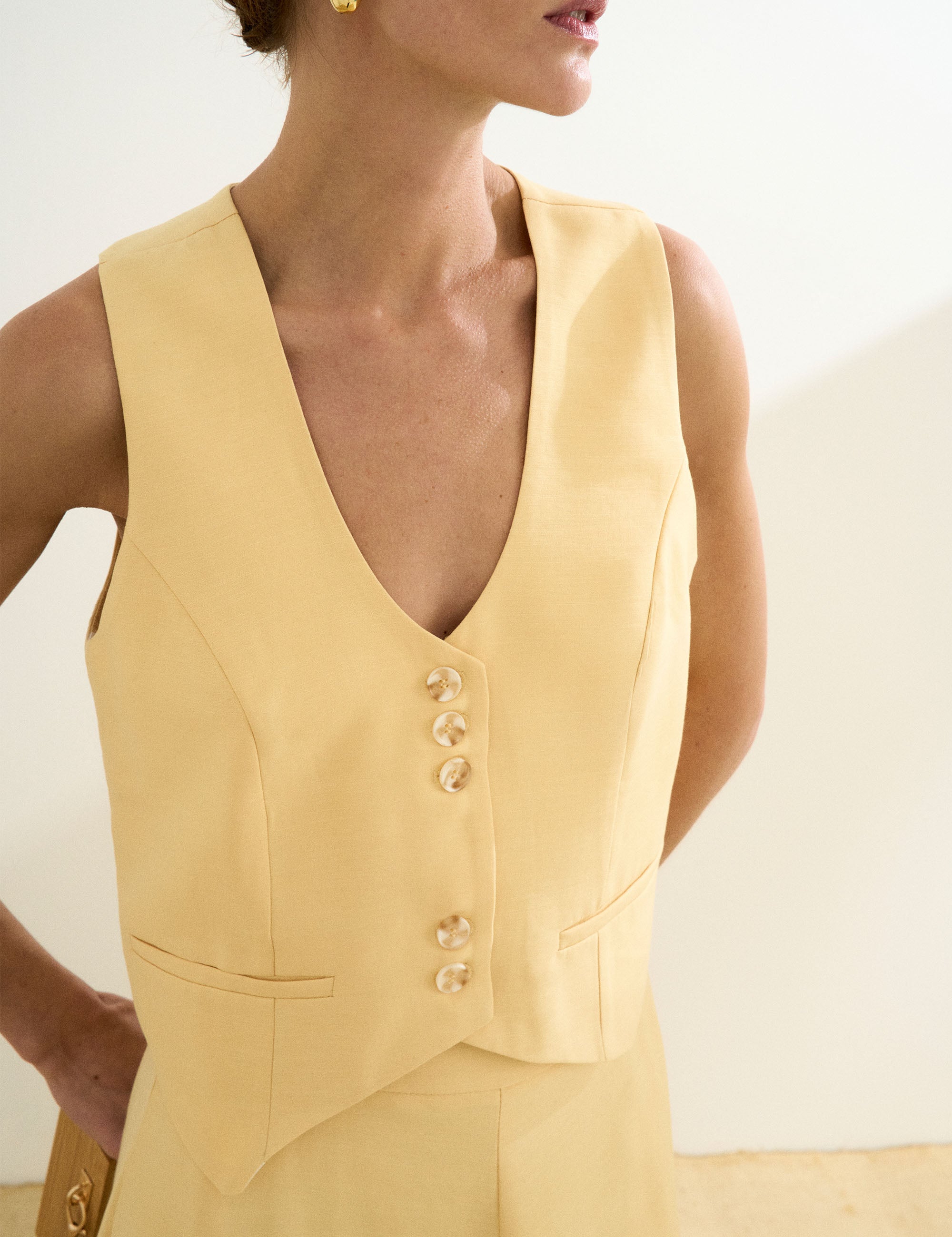 Colete Alexandra Liocel Amarelo