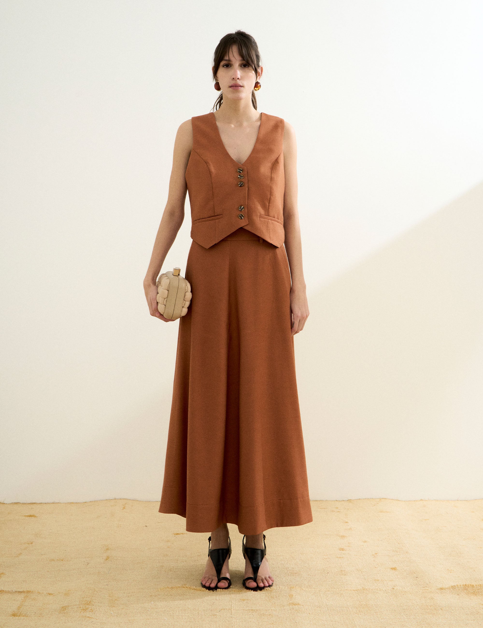 Colete Alexandra Liocel Marrom