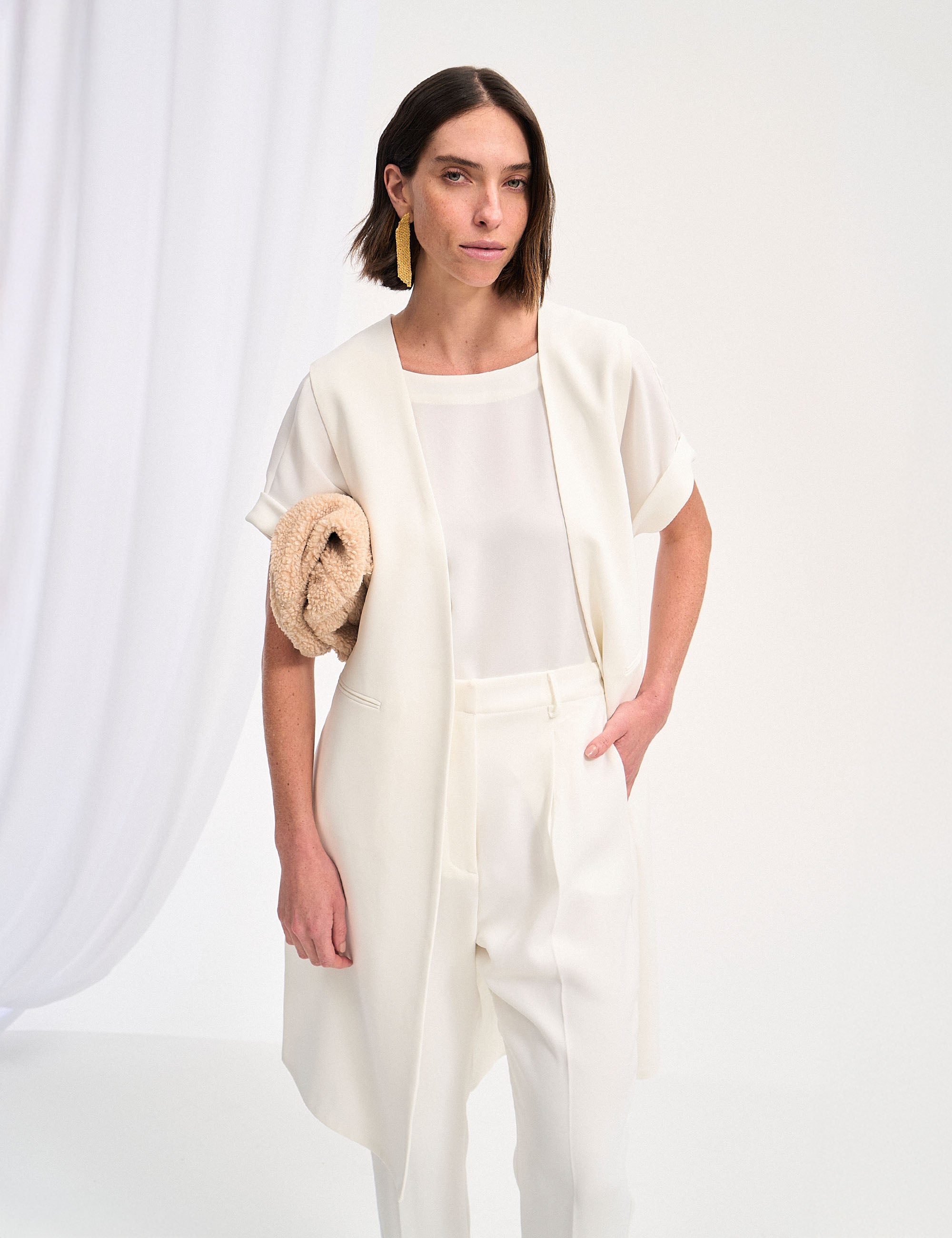 Colete Alicia Longo Off White
