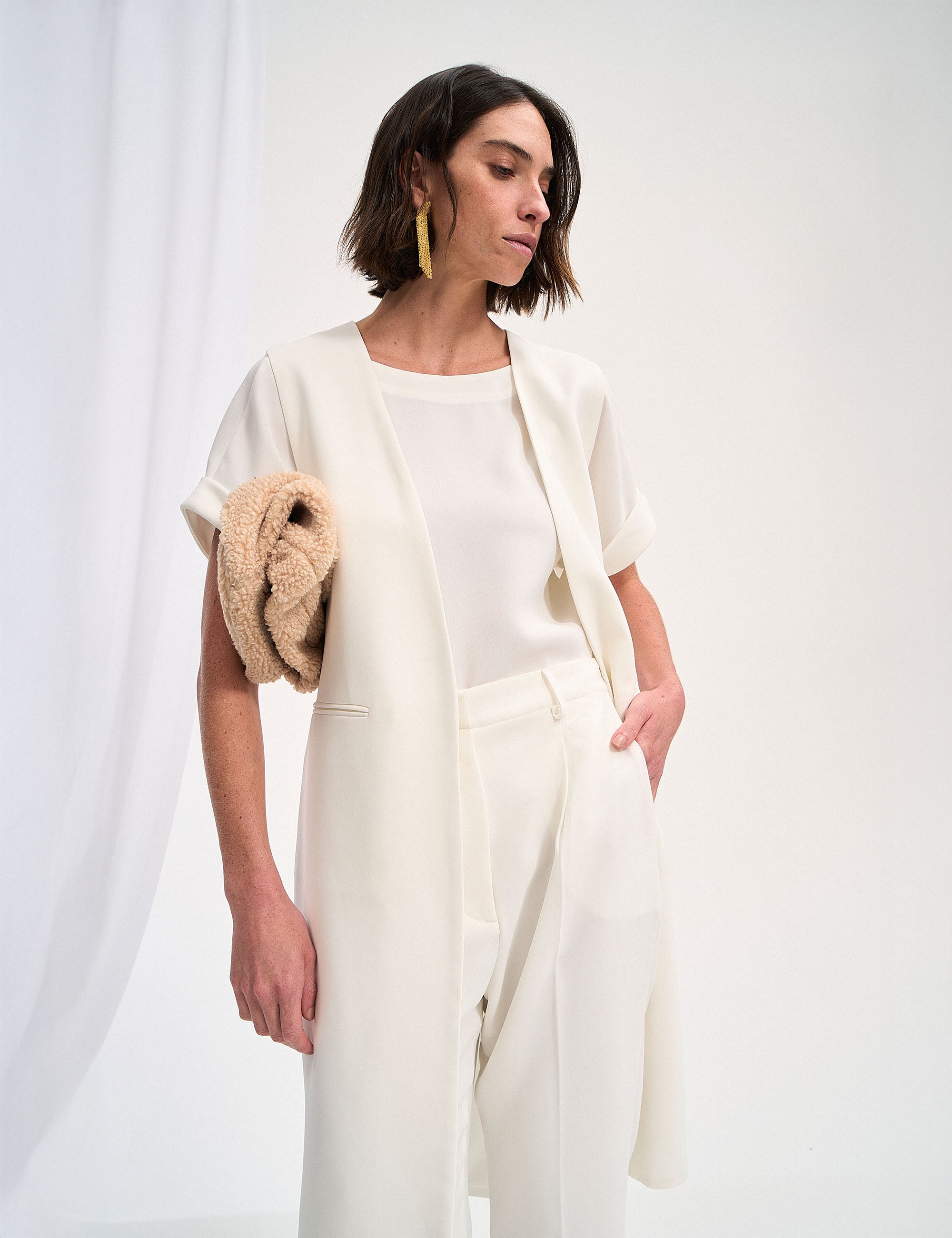 Colete Alicia Longo Off White