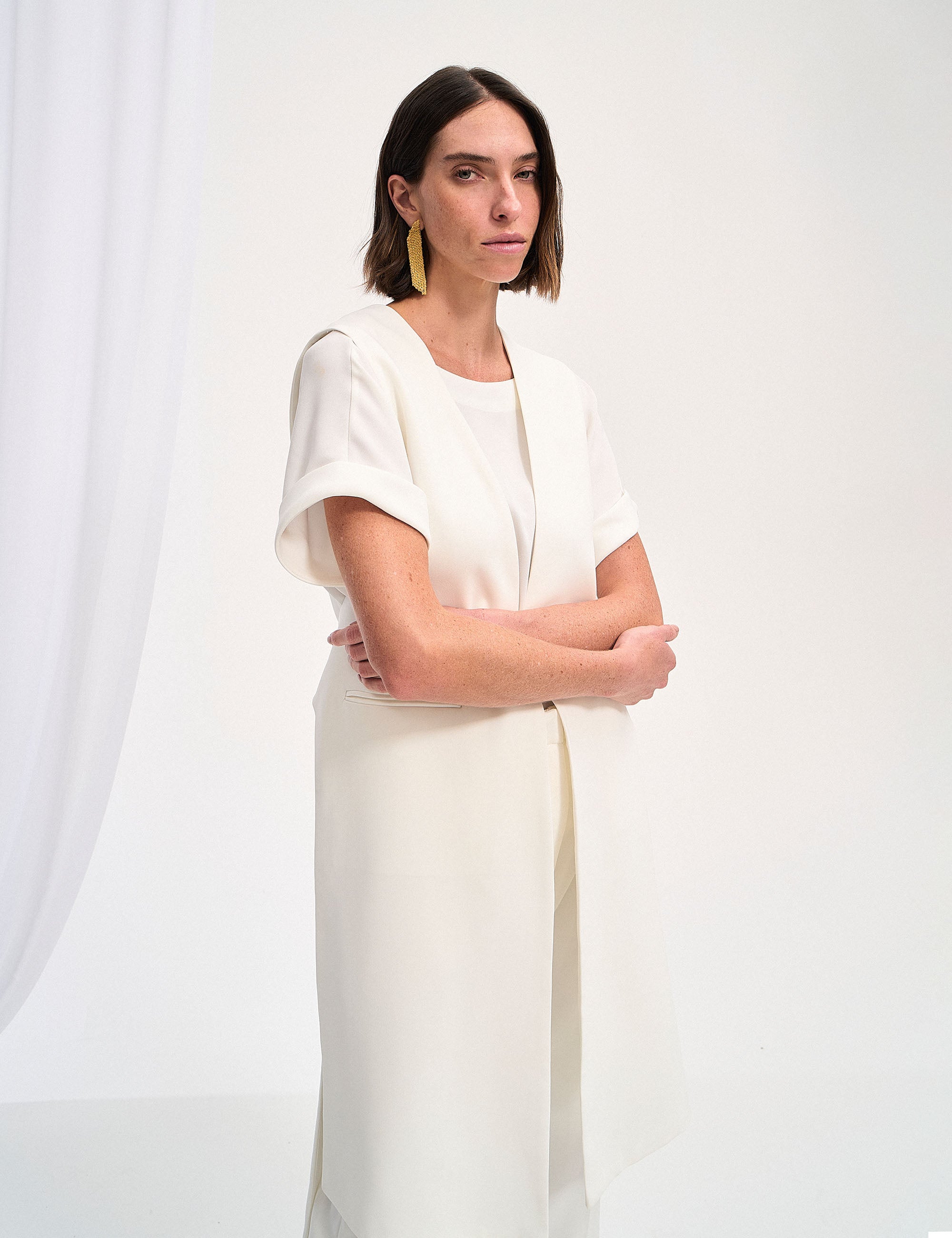 Colete Alicia Longo Off White