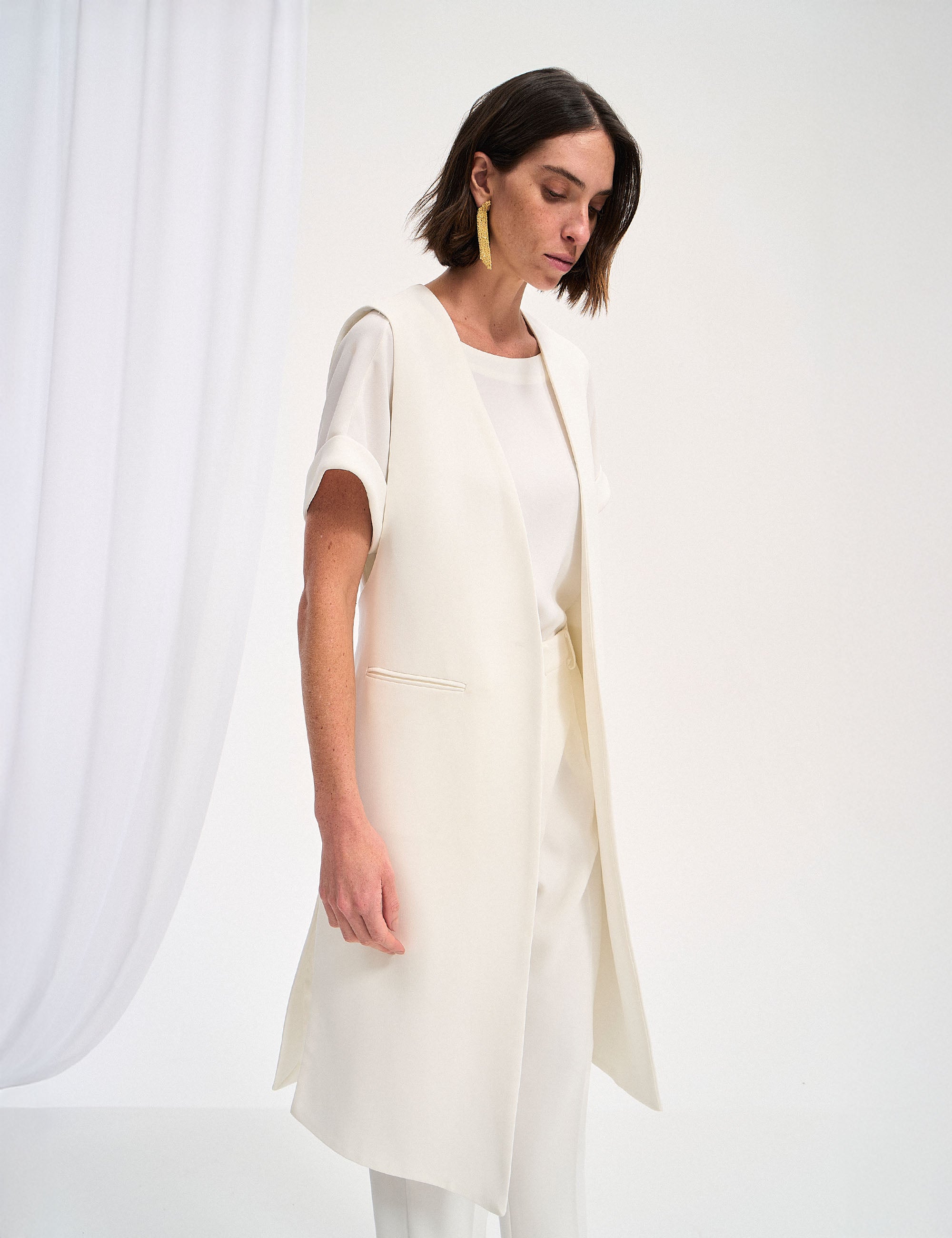 Colete Alicia Longo Off White