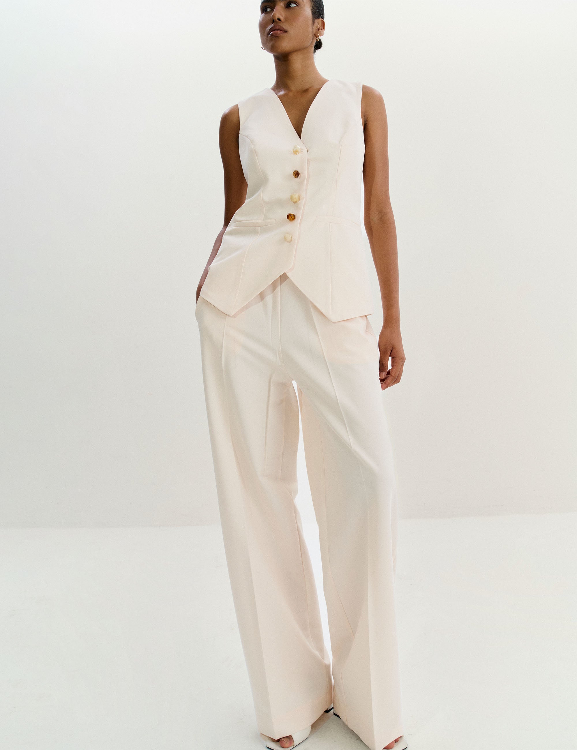 Colete Ametista Alfaiataria Marfim